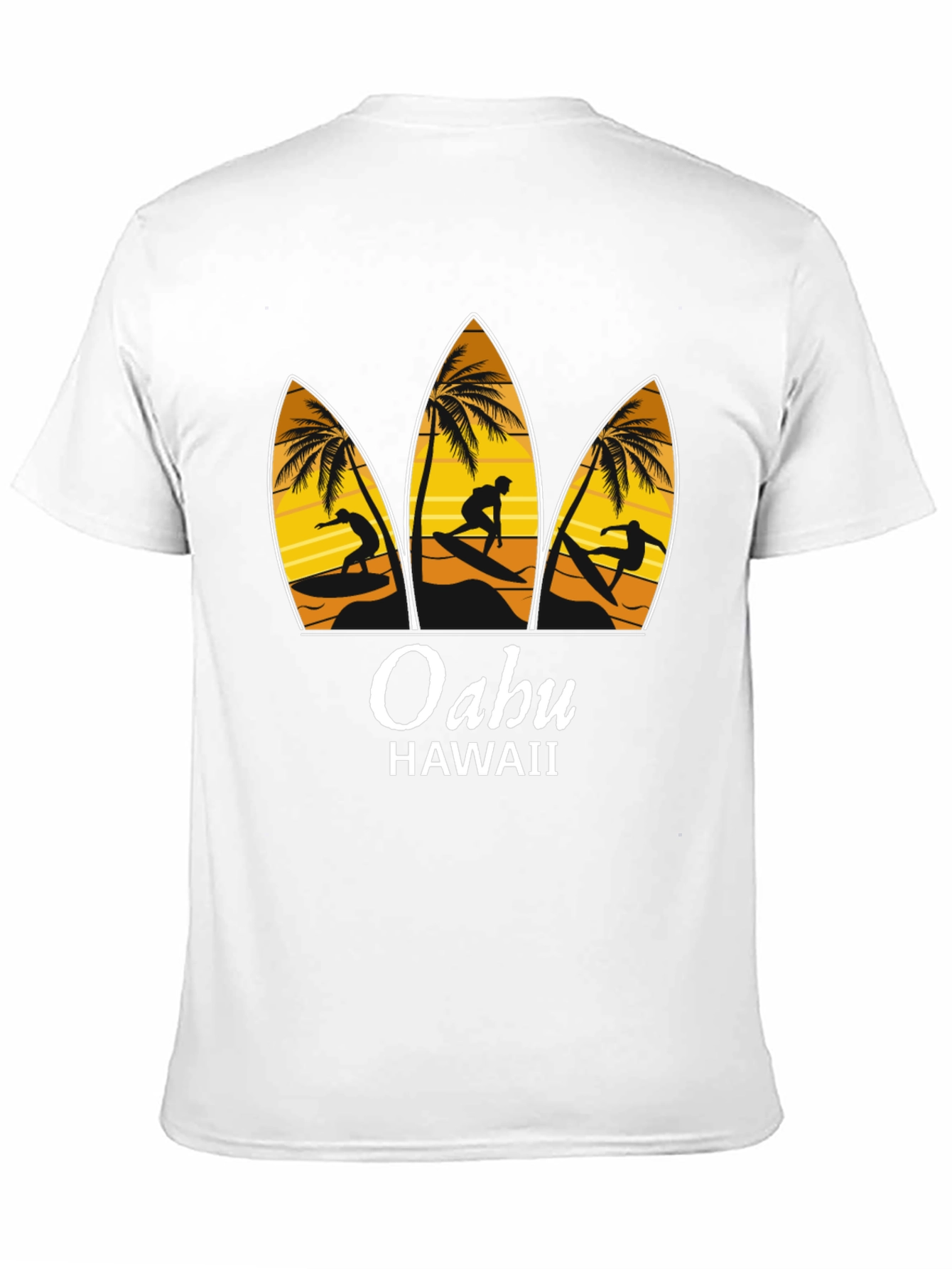 Oahu Hawaii Surfboard T-Shirt