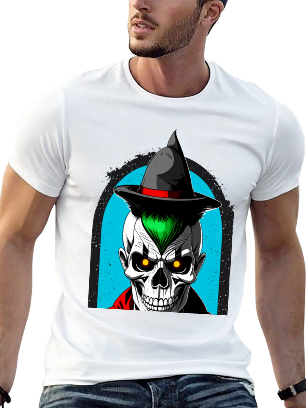 Skull Witch T-Shirt - Halloween Ready