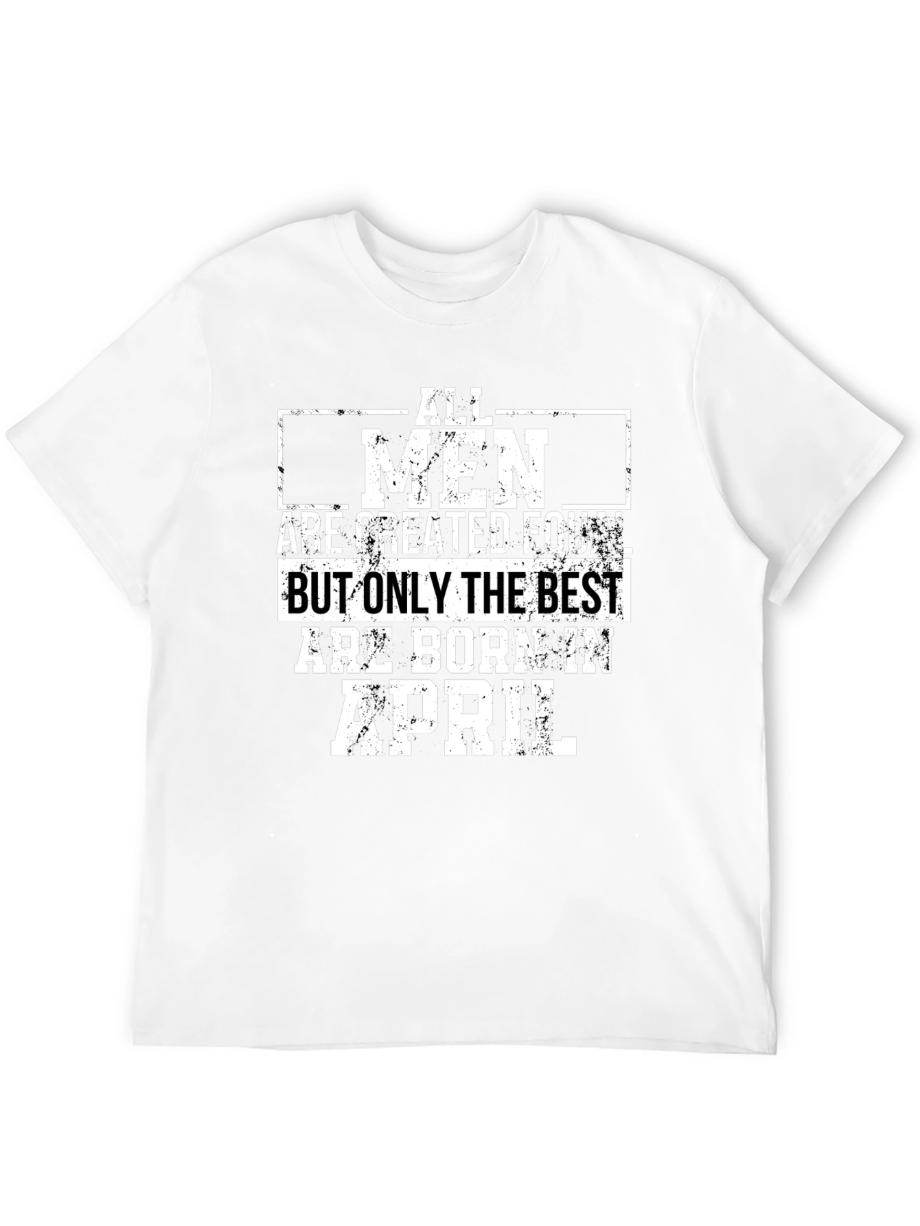 Best Men Born in April Black Graphic Tee