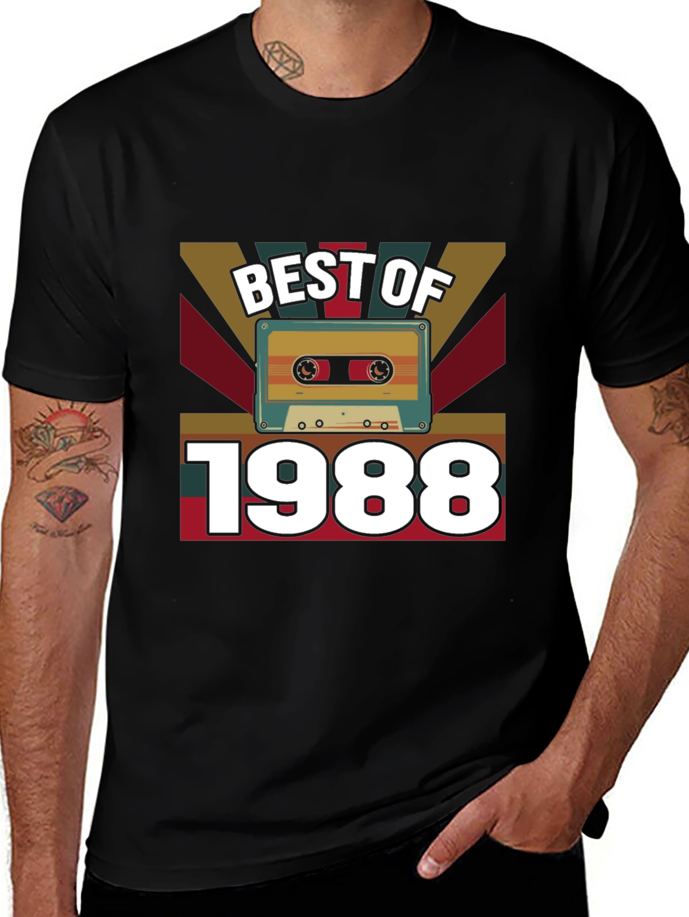 Best of 1988 Cassette Tape Graphic Tee - Vintage Birthday T-Shirt