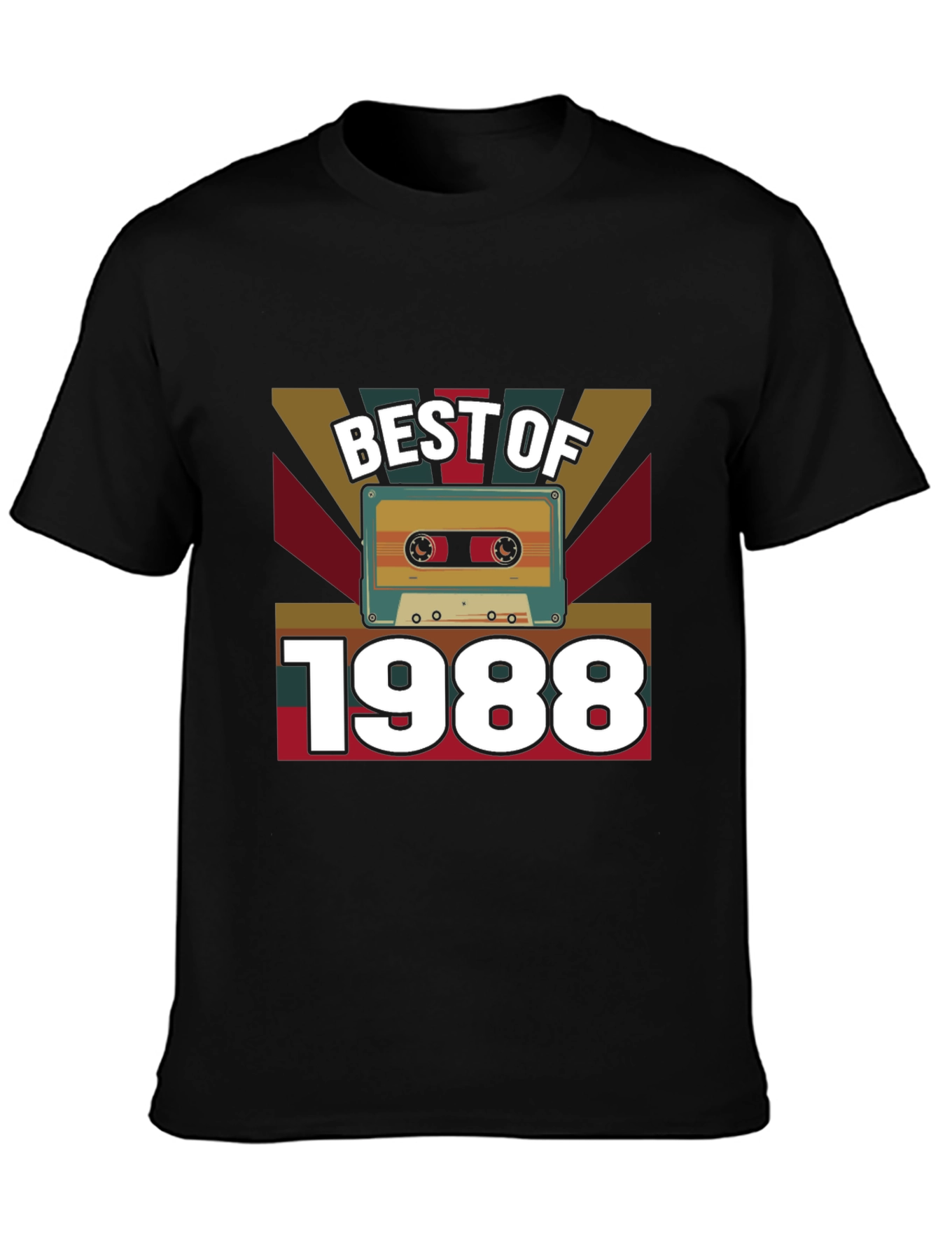 Best of 1988 Cassette Tape Graphic Tee - Vintage Birthday T-Shirt