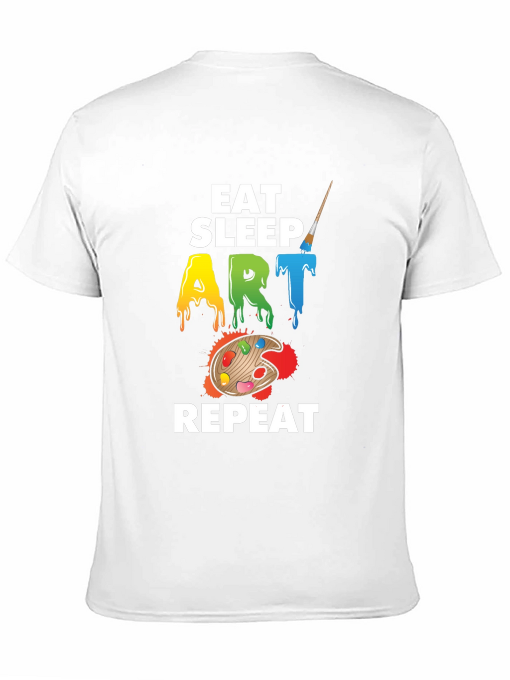 Eat Sleep Art Repeat Graphic Tee - Black