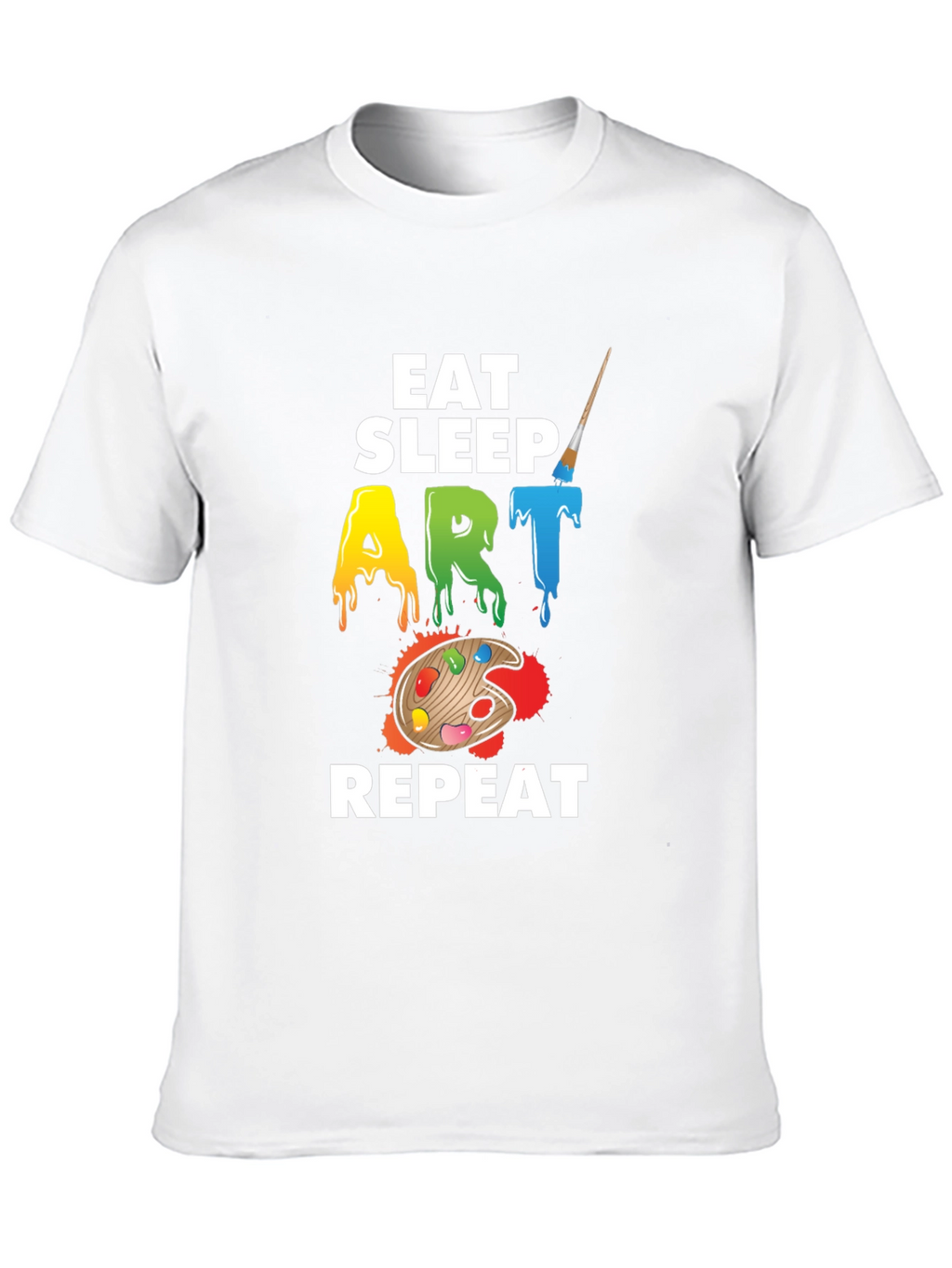Eat Sleep Art Repeat Graphic Tee - Black