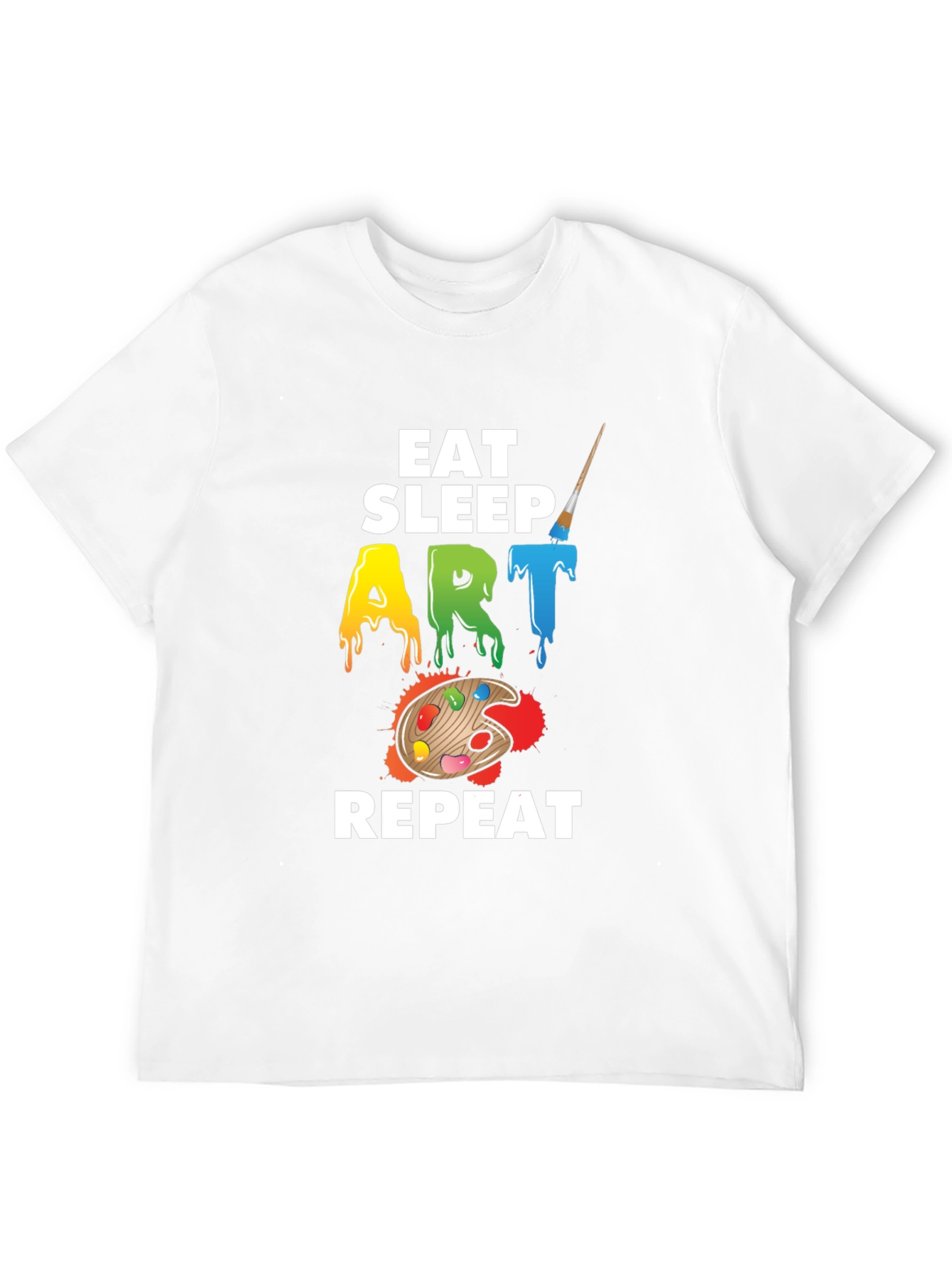 Eat Sleep Art Repeat Graphic Tee - Black