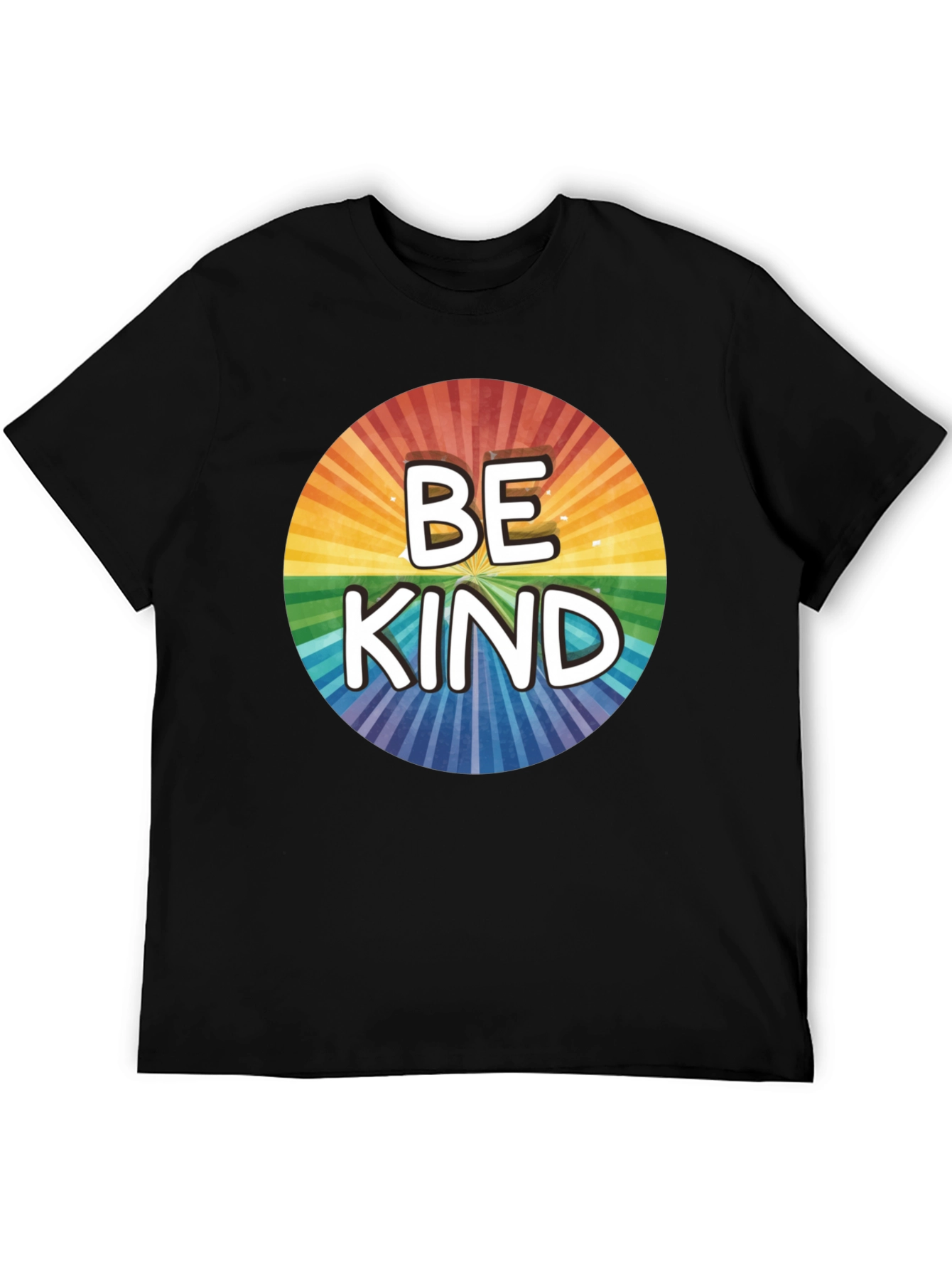Be Kind Rainbow Circle Graphic T-Shirt