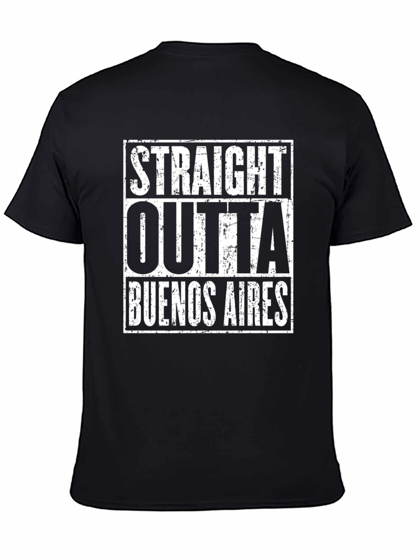 Straight Outta Buenos Aires Black T-Shirt