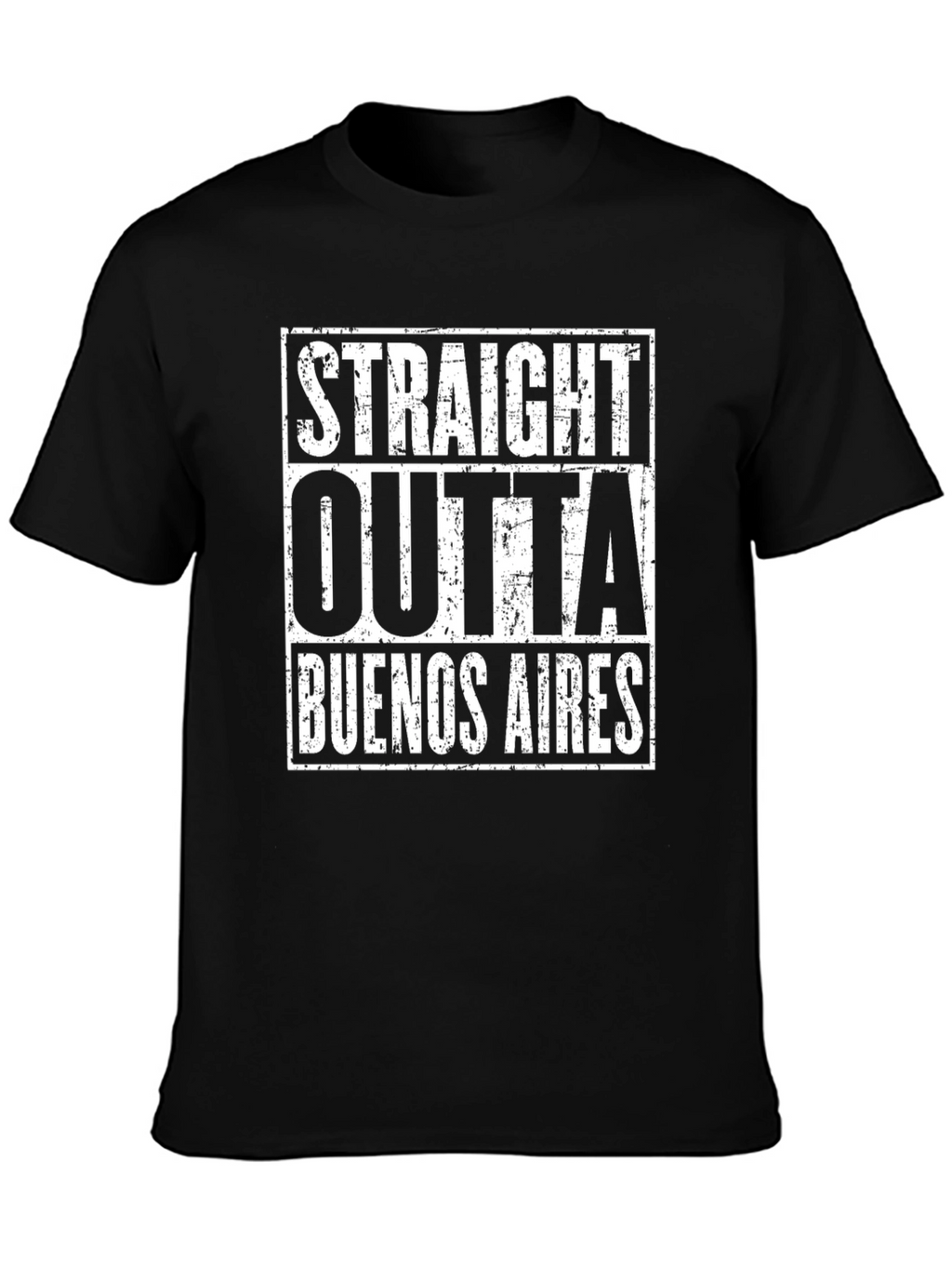 Straight Outta Buenos Aires Black T-Shirt
