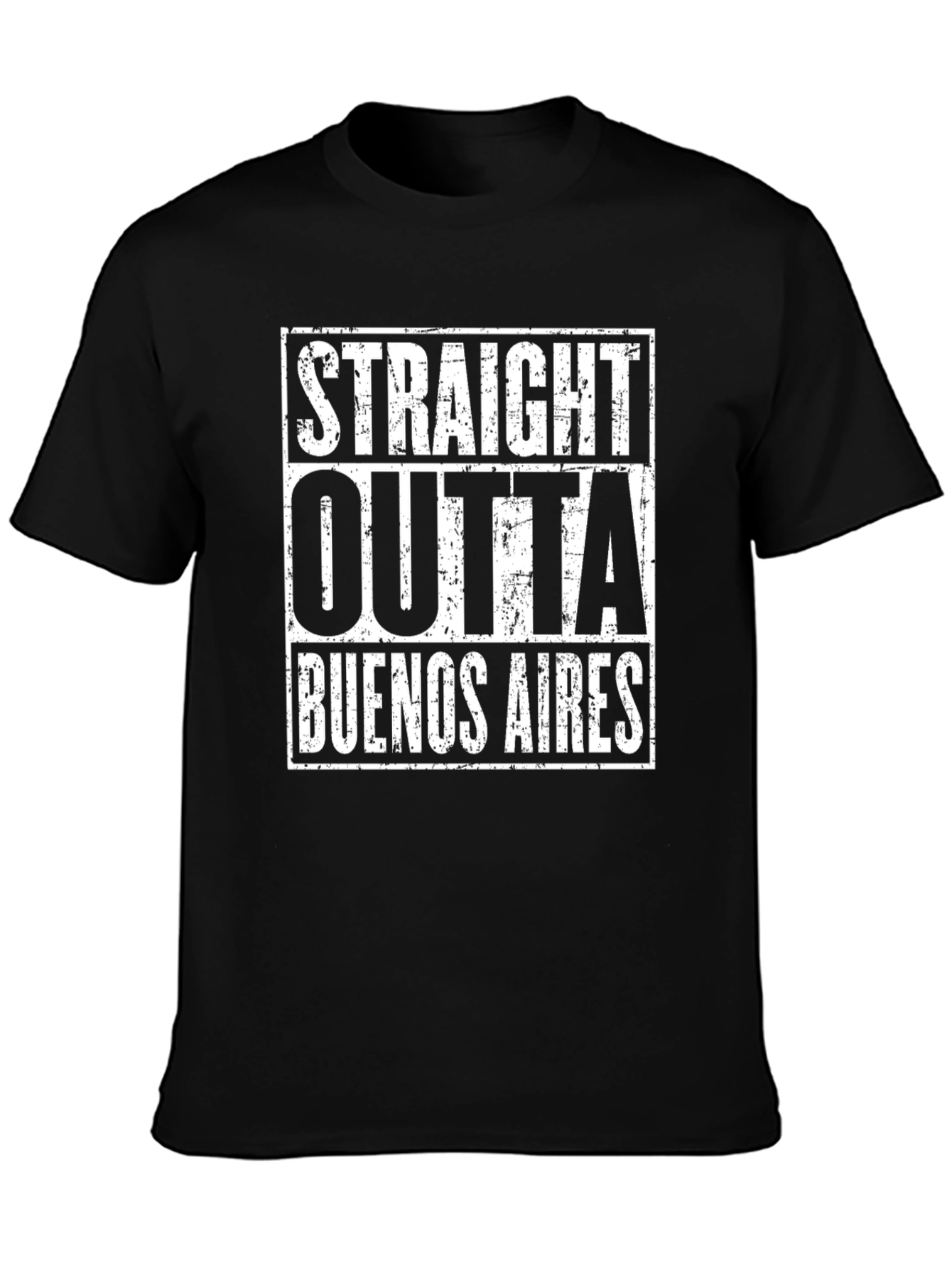 Straight Outta Buenos Aires Black T-Shirt