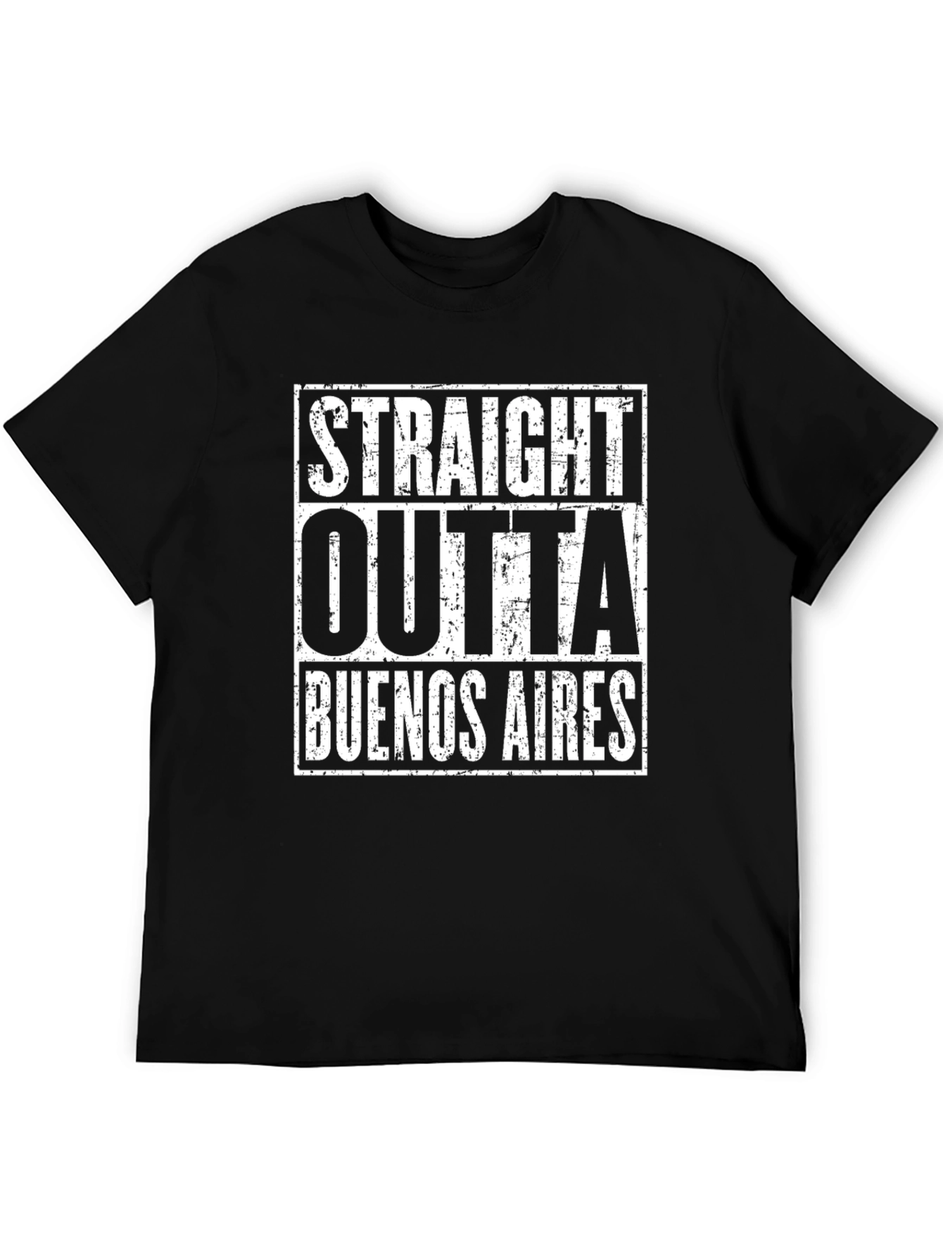 Straight Outta Buenos Aires Black T-Shirt