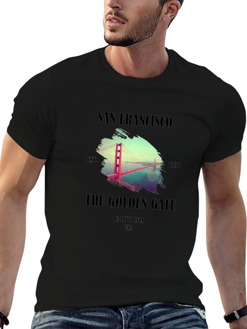 San Francisco Golden Gate Bridge Graphic T-Shirt