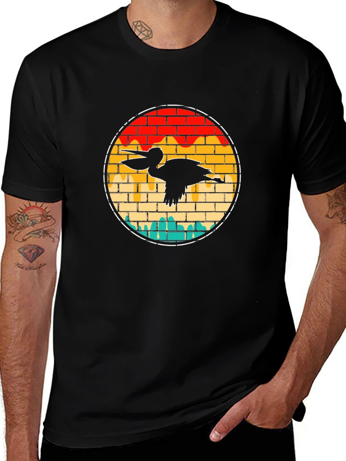 Retro Pelican T-Shirt - Vintage Bird Design