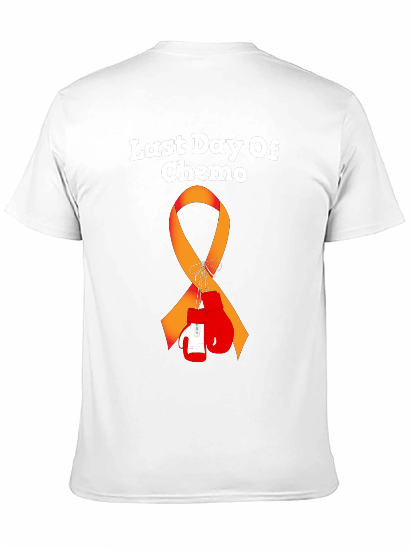 Last Day Of Chemo T-Shirt Cancer Ribbon & Boxing Gloves