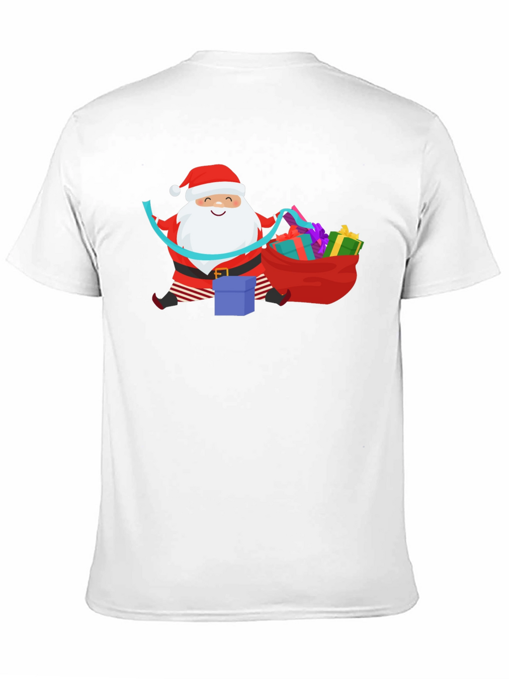 Santa with Gifts Graphic T-Shirt - Holiday Cheer
