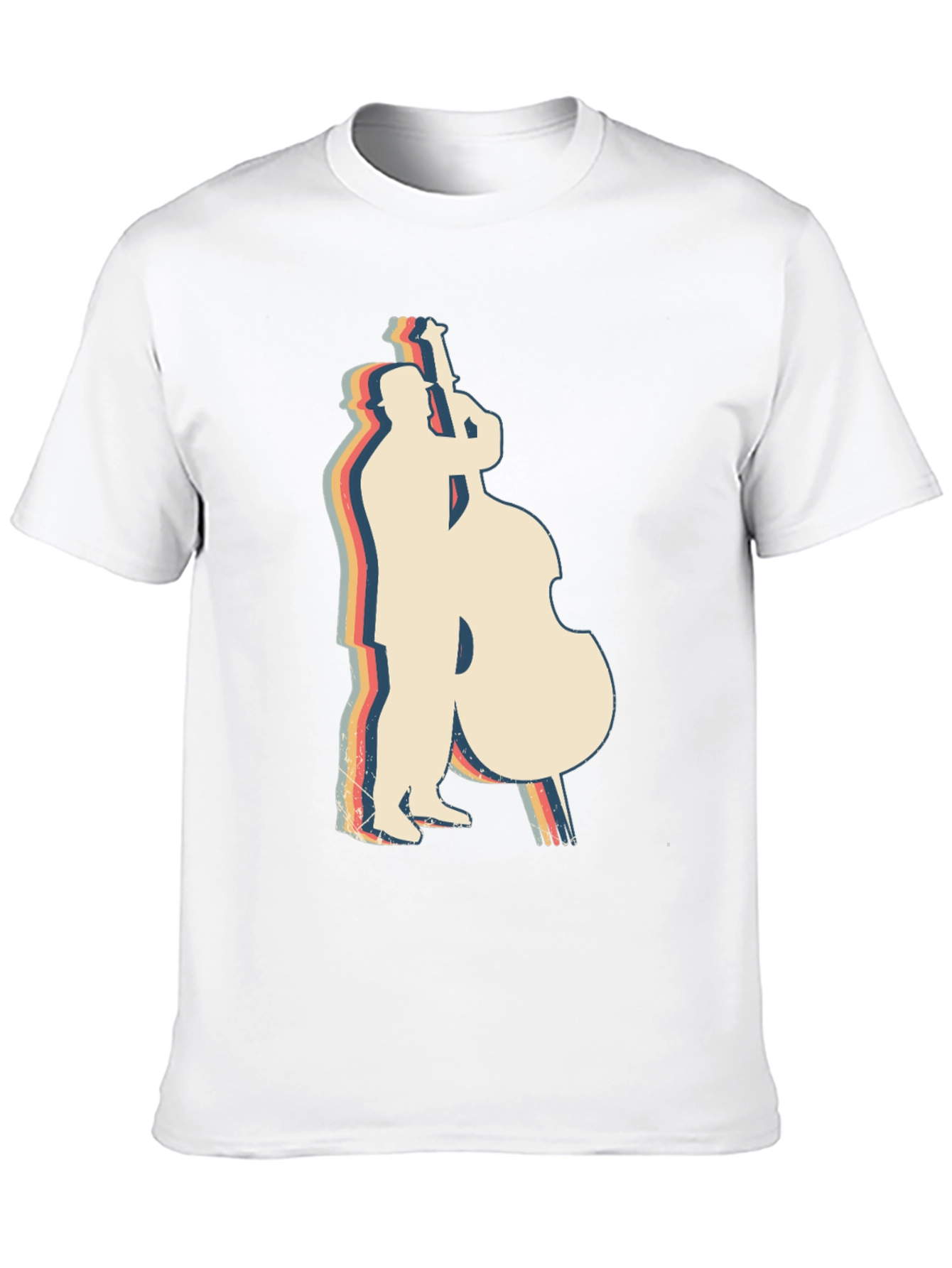 Retro Bass Player Graphic Tee - Vintage Style