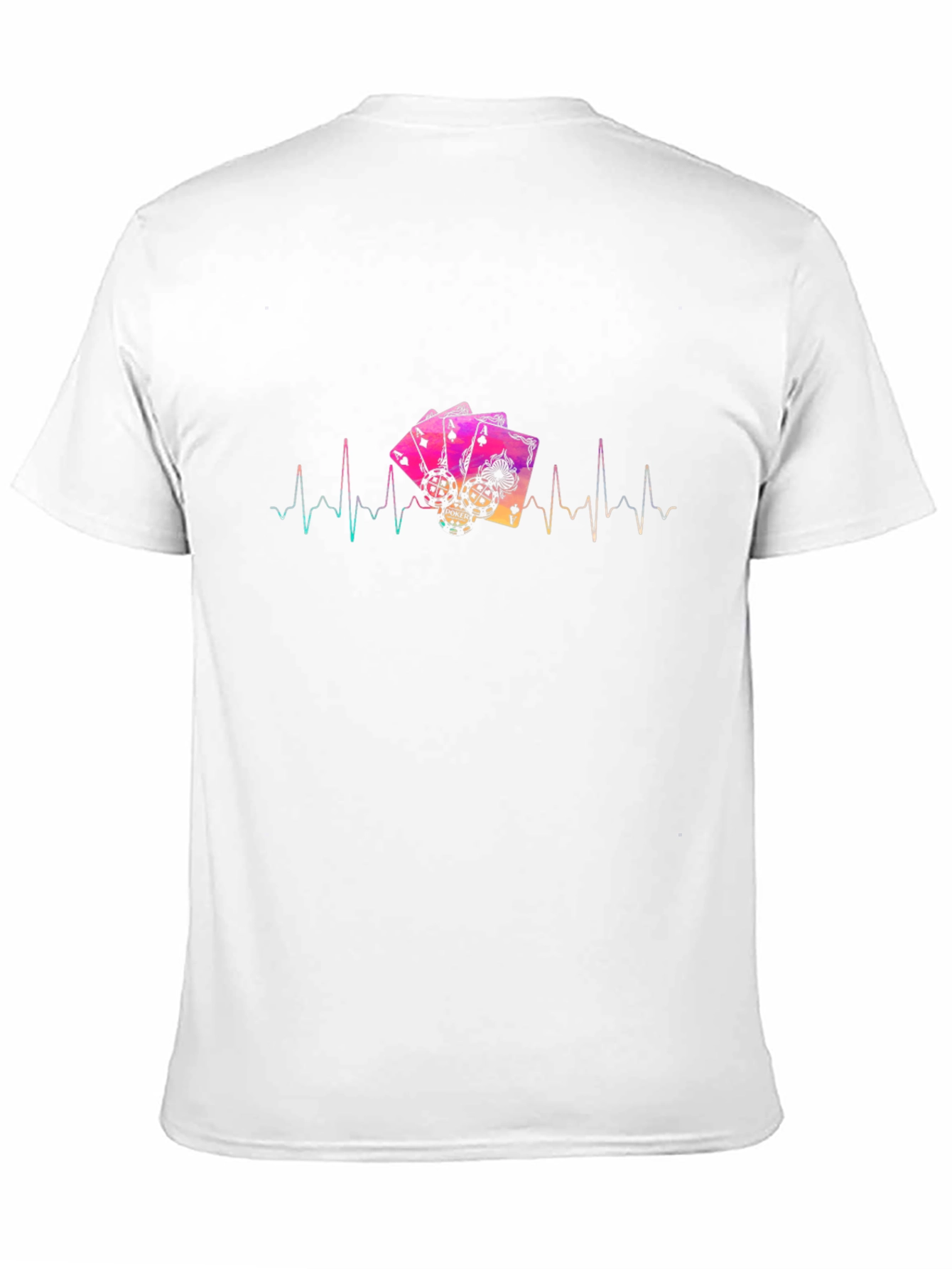 Poker Ace Card Heartbeat Graphic T-Shirt