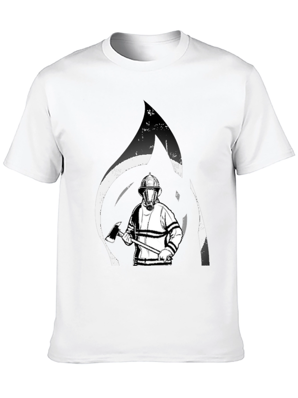 Firefighter Graphic T-Shirt - Black Cotton Tee