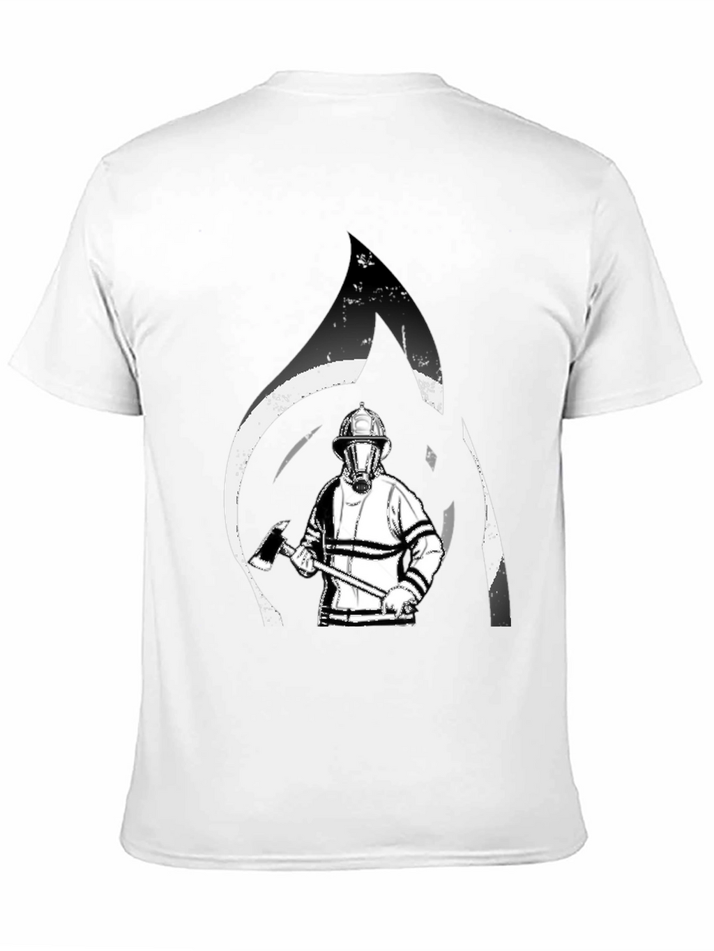 Firefighter Graphic T-Shirt - Black Cotton Tee