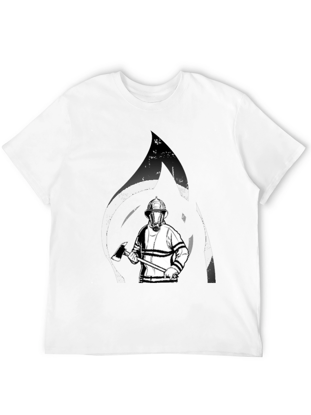 Firefighter Graphic T-Shirt - Black Cotton Tee