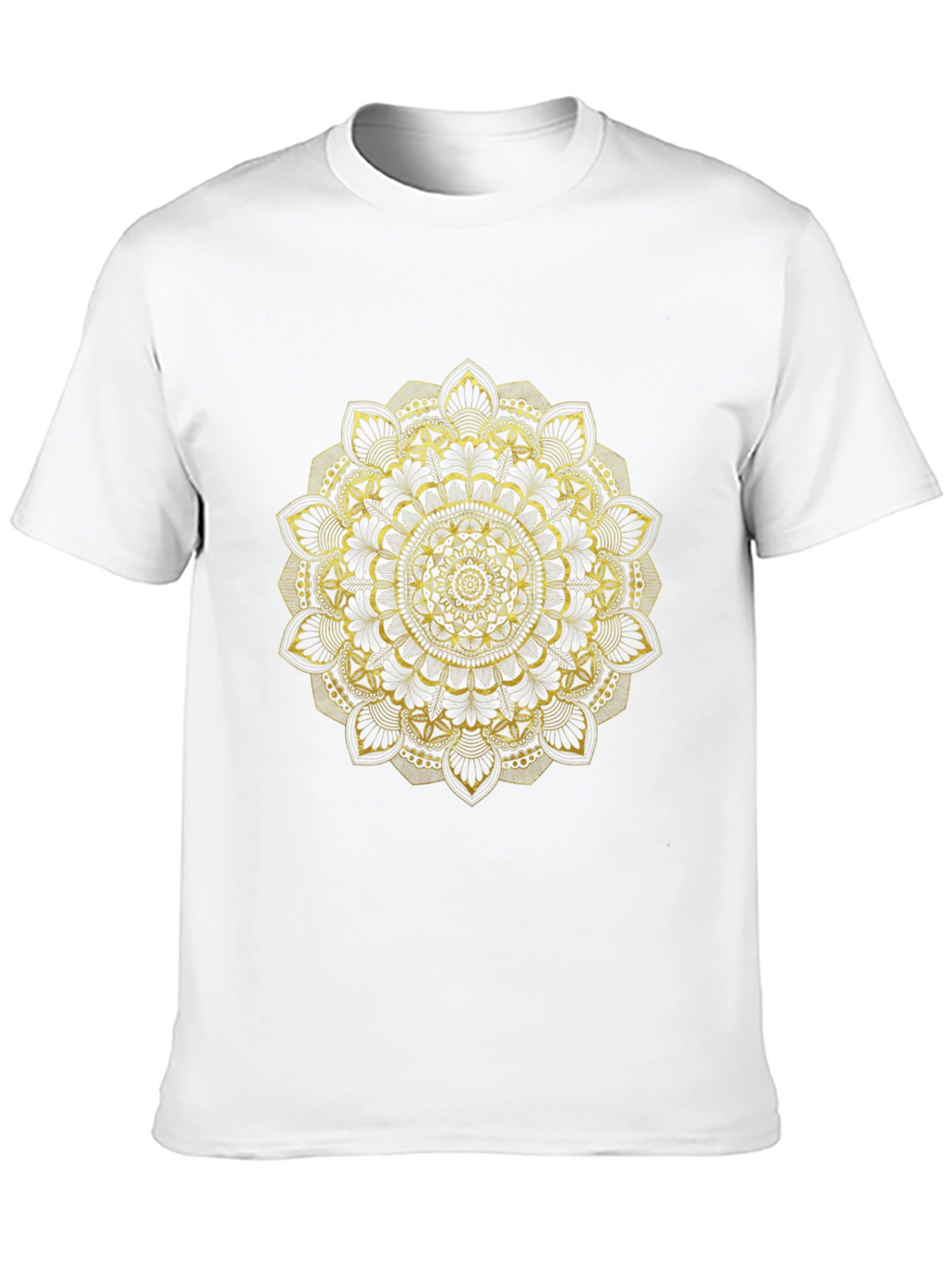 Gold Mandala Black T-Shirt