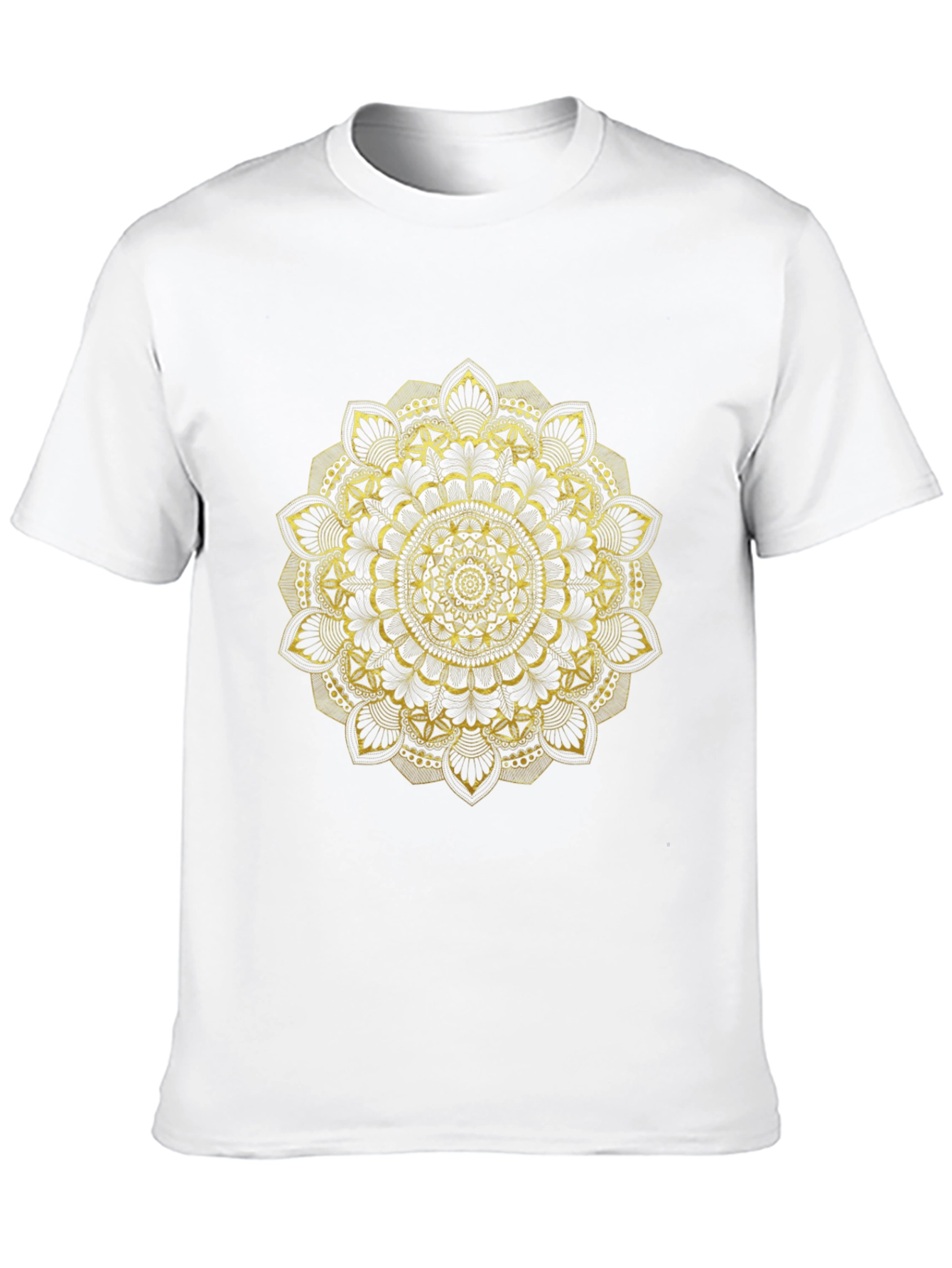 Gold Mandala Black T-Shirt