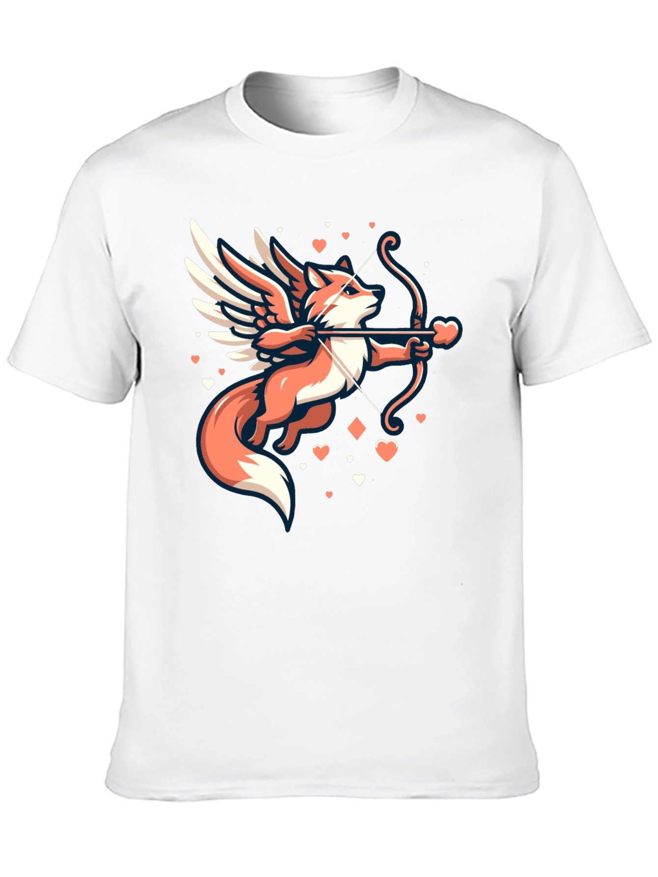 Fox Cupid Graphic T-Shirt - Valentines Day