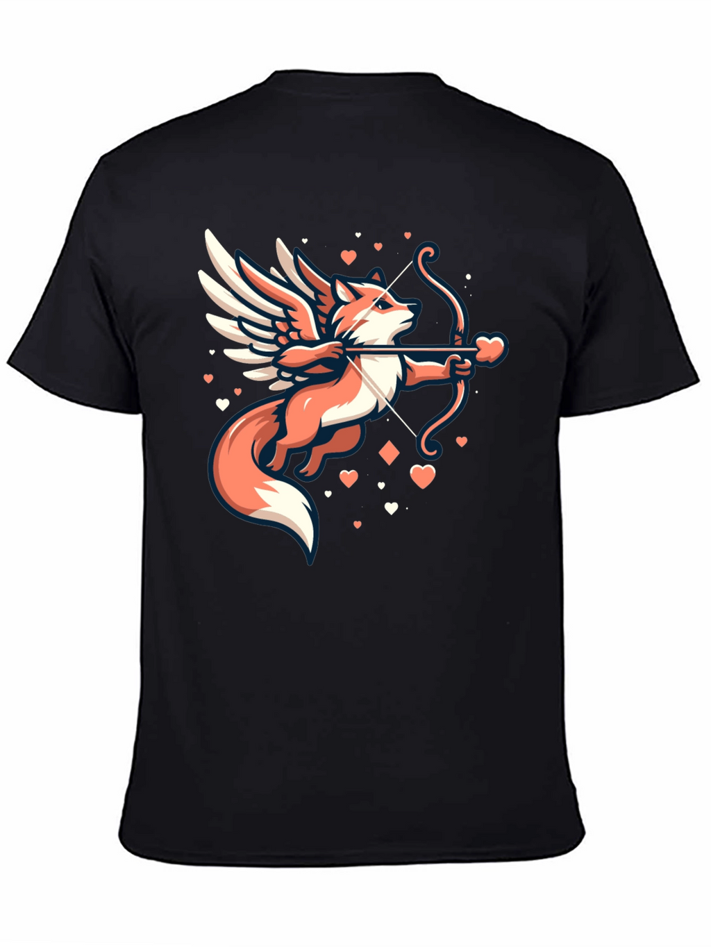 Fox Cupid Graphic T-Shirt - Valentines Day