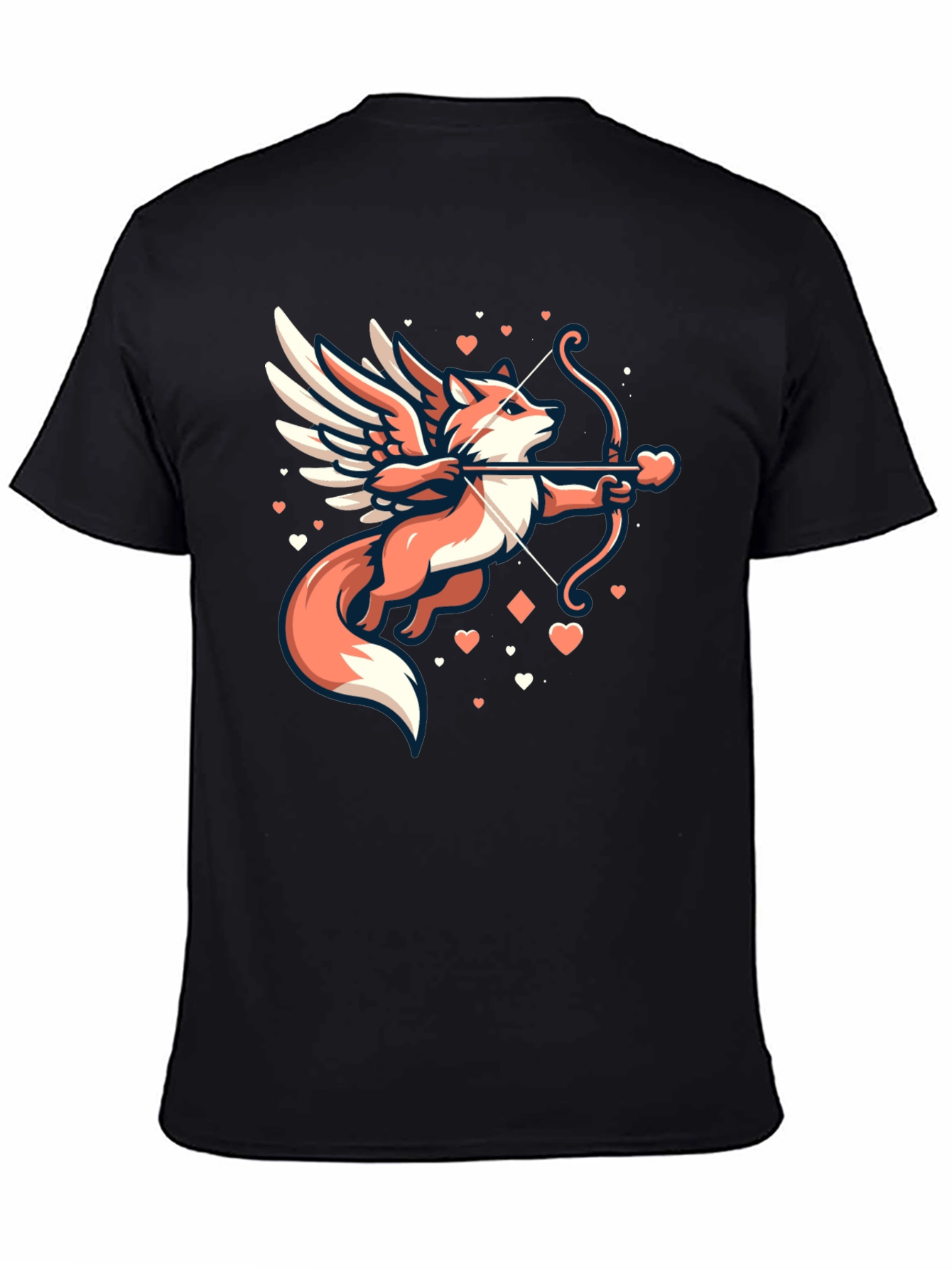 Fox Cupid Graphic T-Shirt - Valentines Day