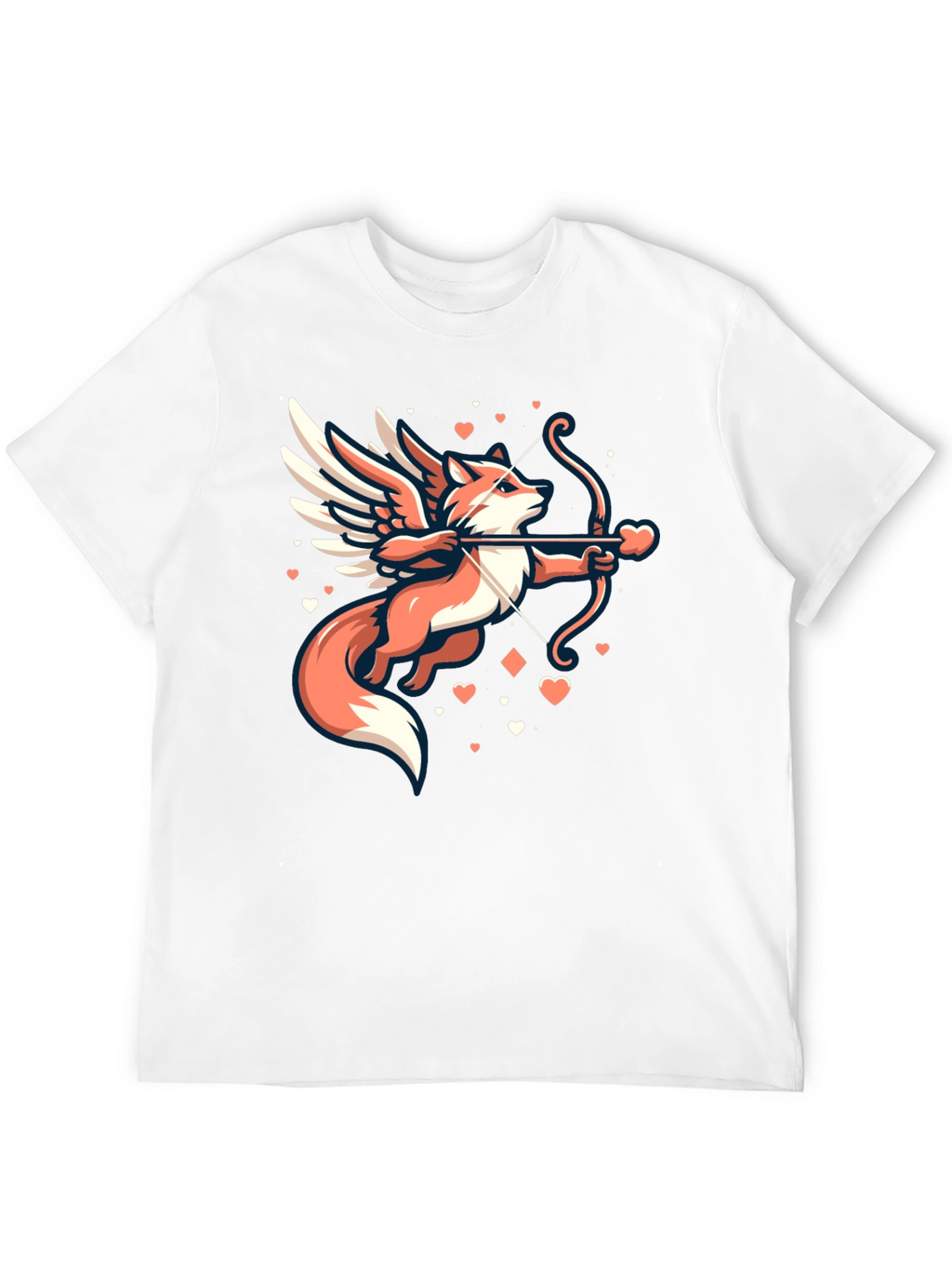 Fox Cupid Graphic T-Shirt - Valentines Day