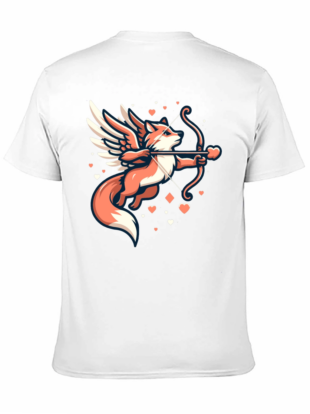 Fox Cupid Graphic T-Shirt - Valentines Day