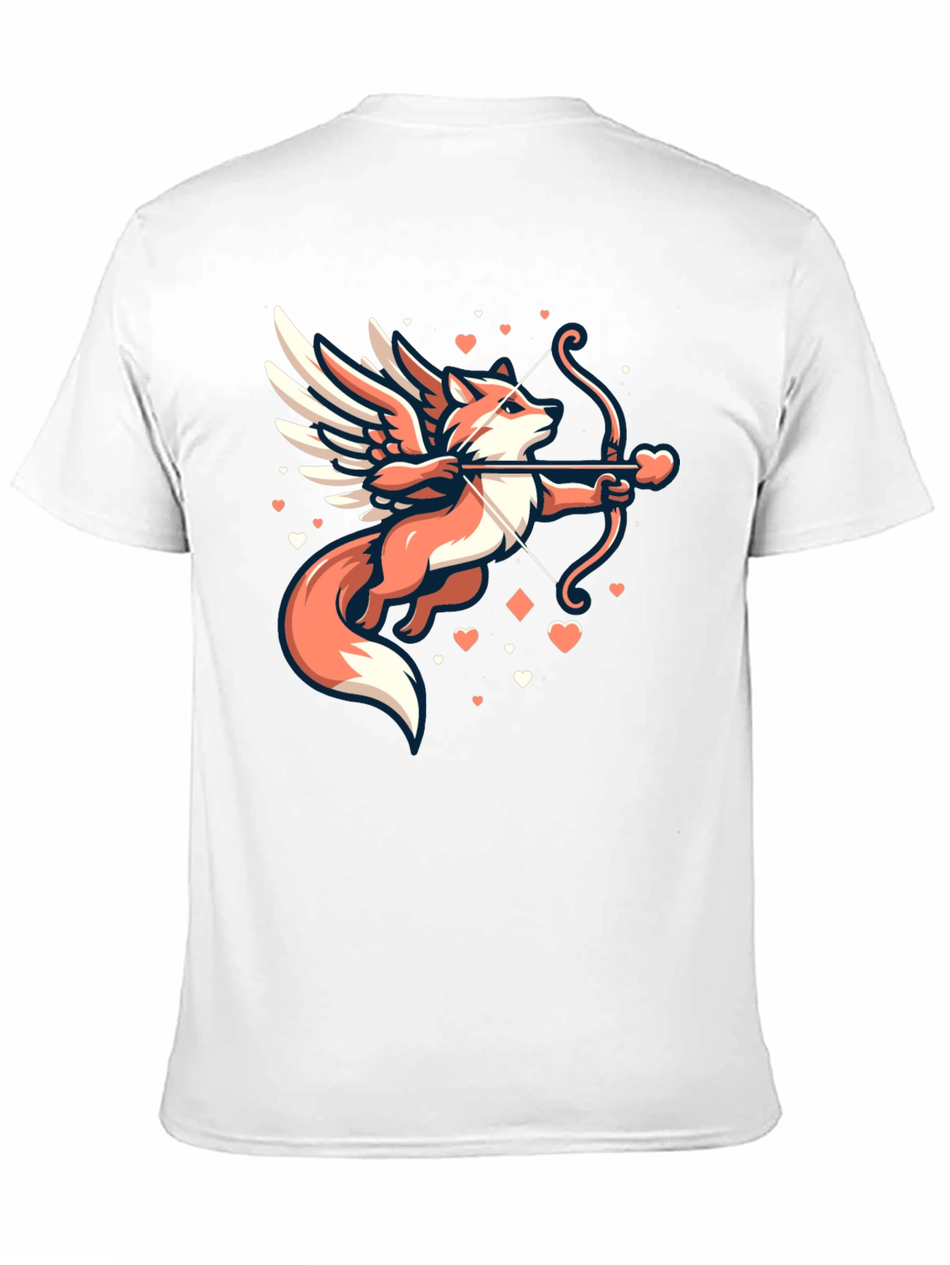 Fox Cupid Graphic T-Shirt - Valentines Day