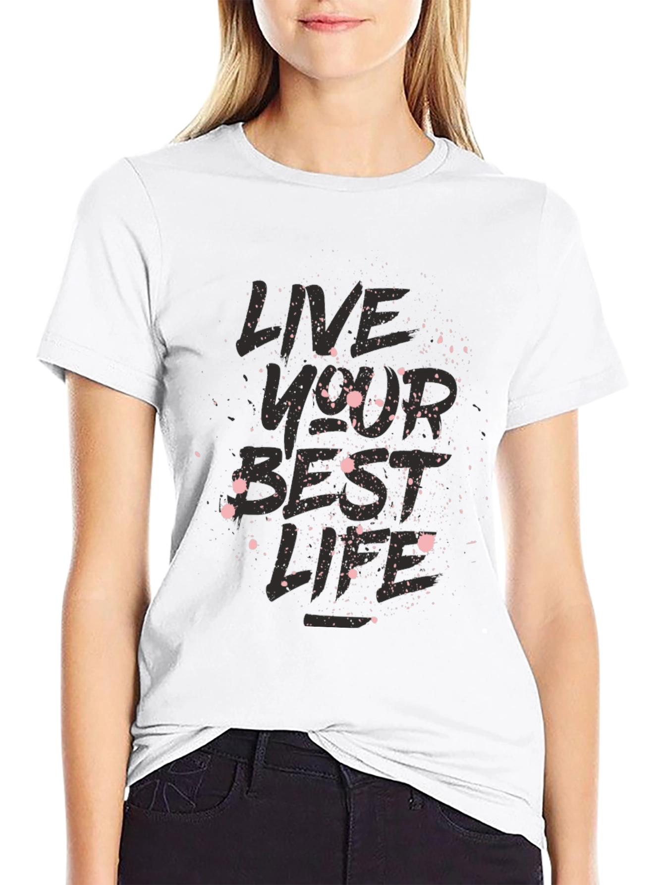 Live Your Best Life Black Graphic Tee