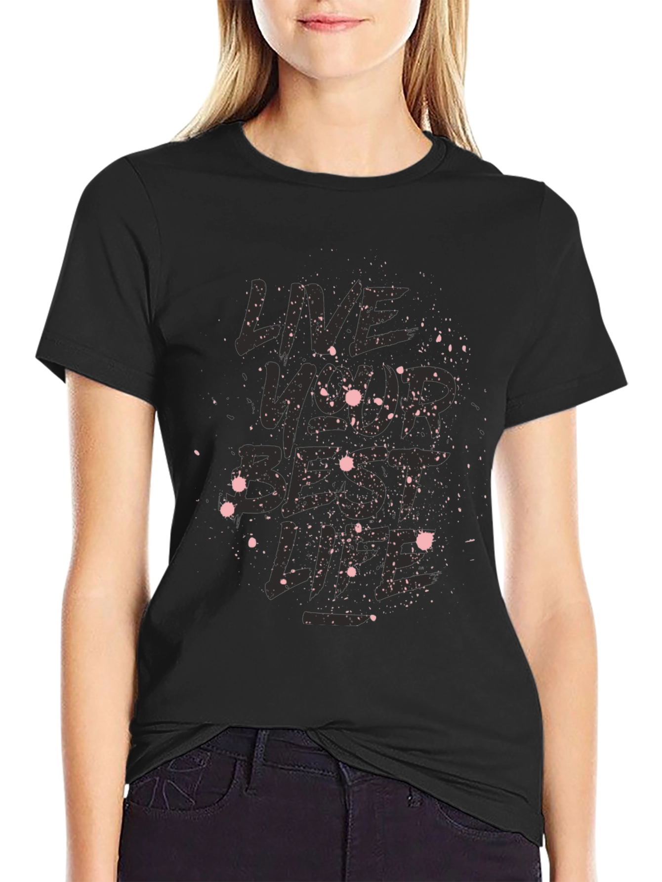 Live Your Best Life Black Graphic Tee