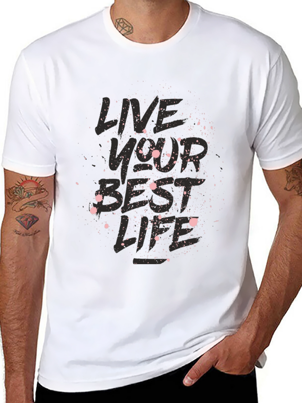 Live Your Best Life Black Graphic Tee