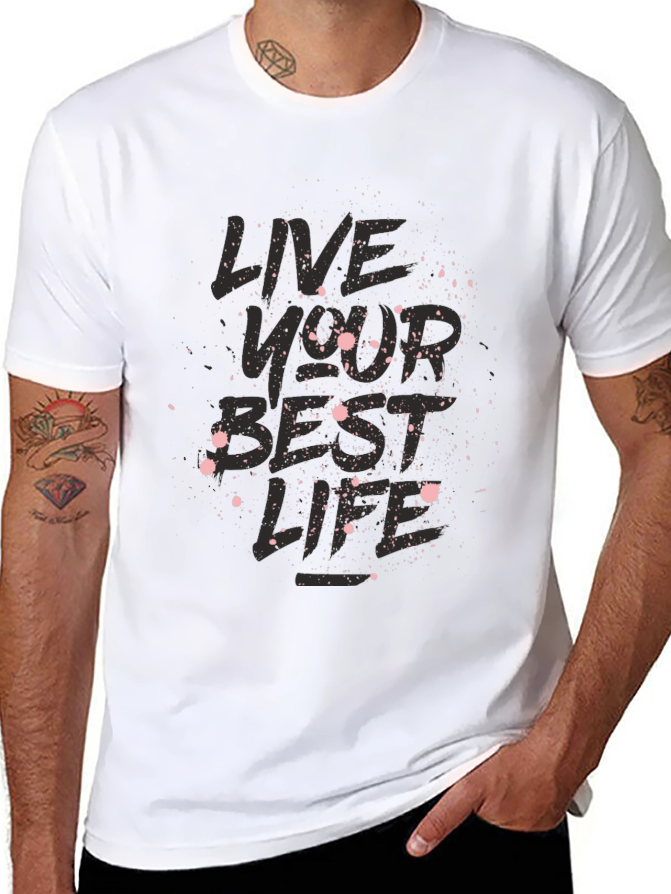 Live Your Best Life Black Graphic Tee