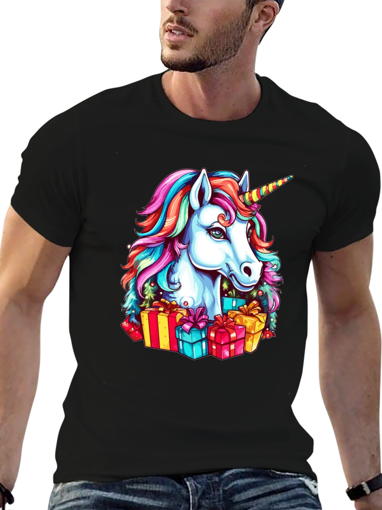 Unicorn Christmas Gifts Graphic T-Shirt