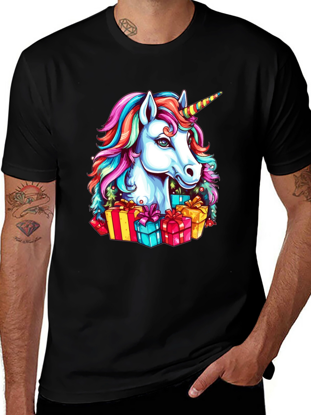 Unicorn Christmas Gifts Graphic T-Shirt
