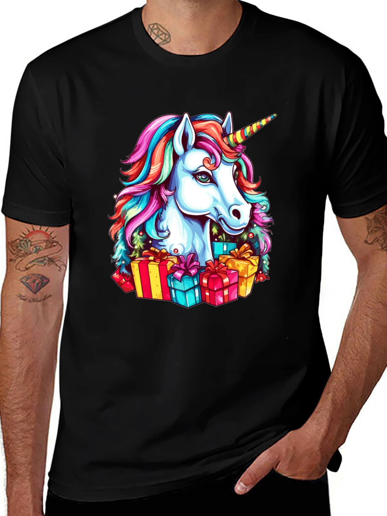 Unicorn Christmas Gifts Graphic T-Shirt