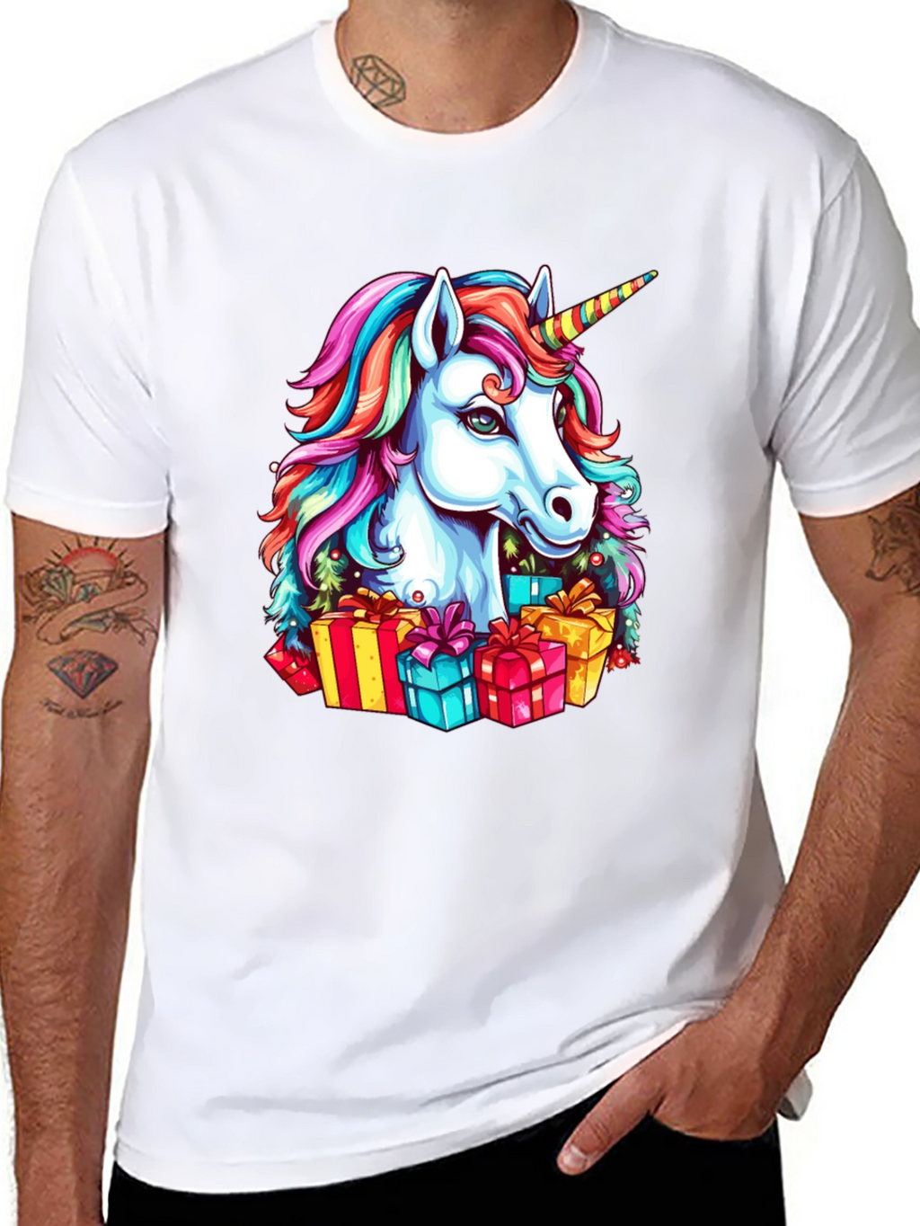 Unicorn Christmas Gifts Graphic T-Shirt