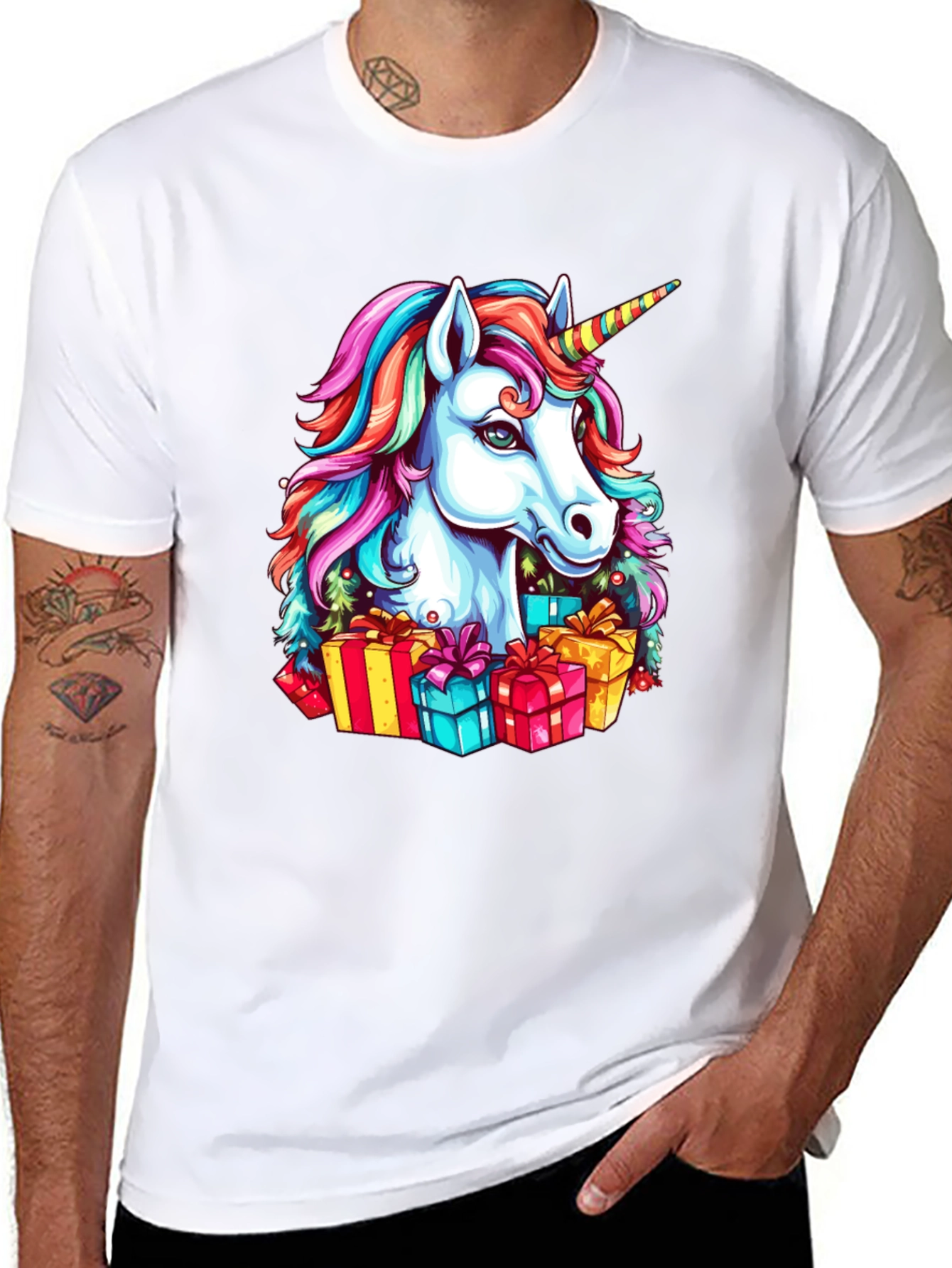 Unicorn Christmas Gifts Graphic T-Shirt