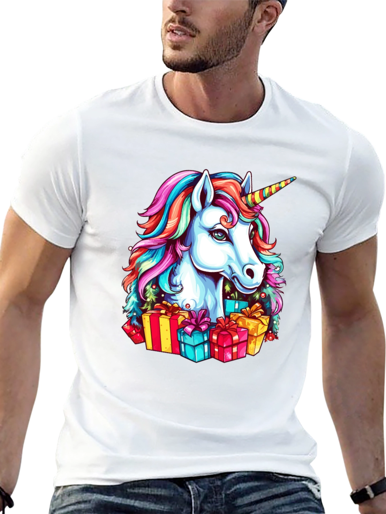 Unicorn Christmas Gifts Graphic T-Shirt