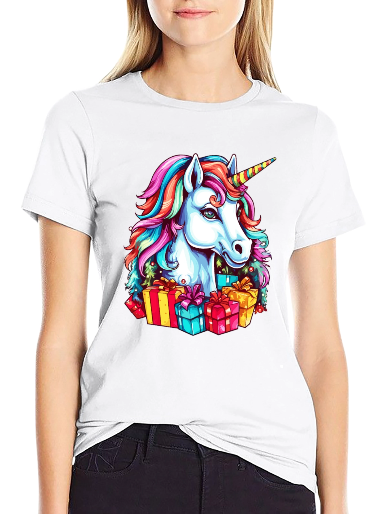 Unicorn Christmas Gifts Graphic T-Shirt