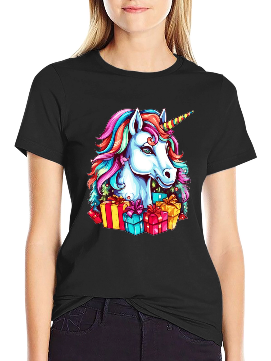 Unicorn Christmas Gifts Graphic T-Shirt