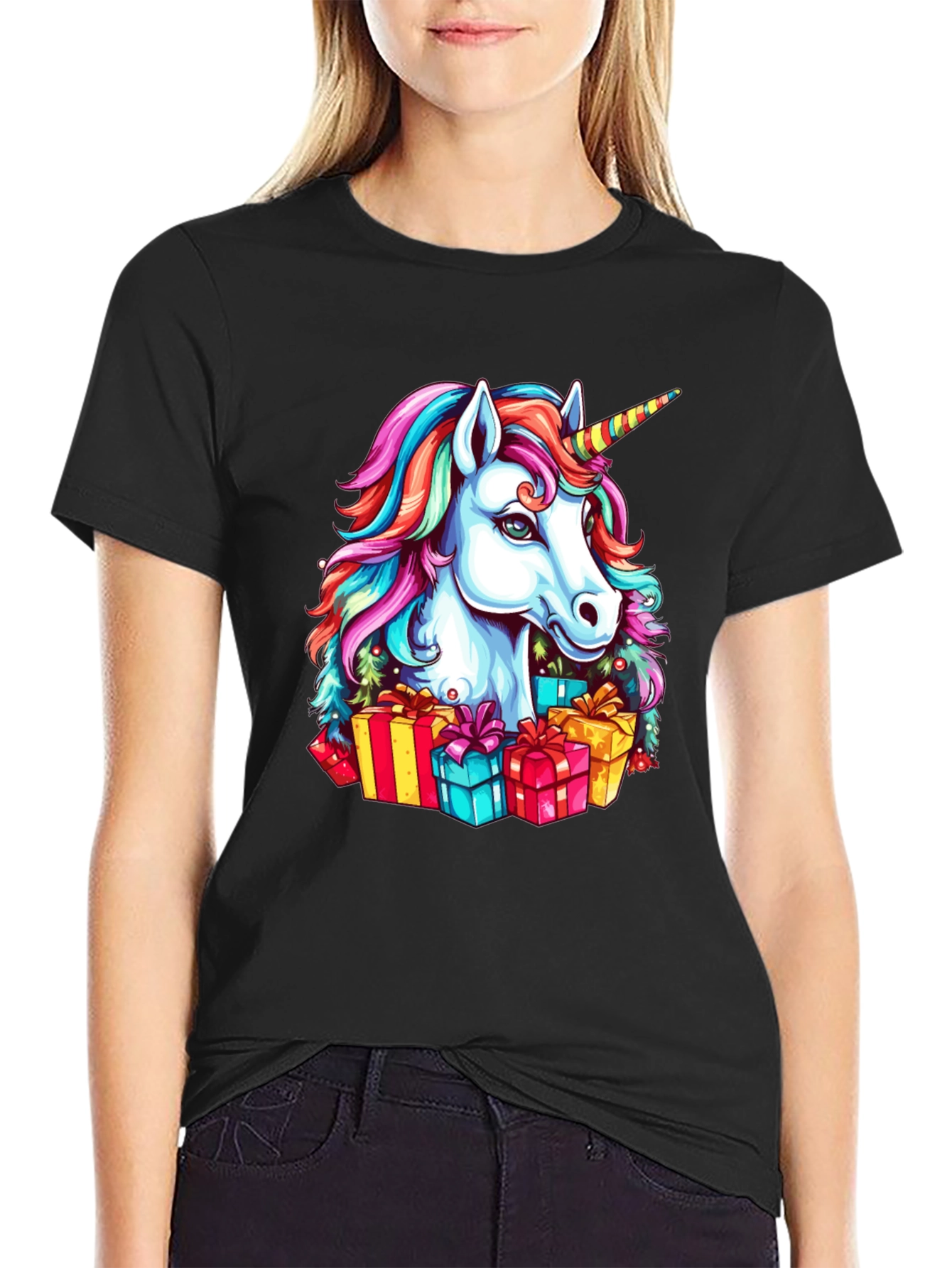 Unicorn Christmas Gifts Graphic T-Shirt