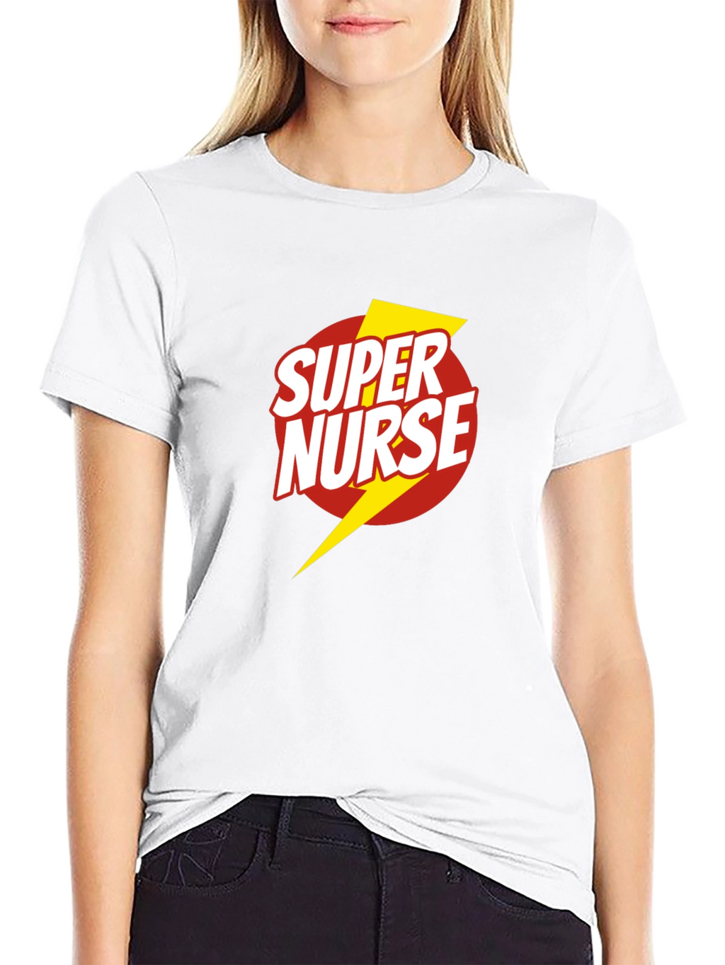 Super Nurse Graphic T-Shirt - Black