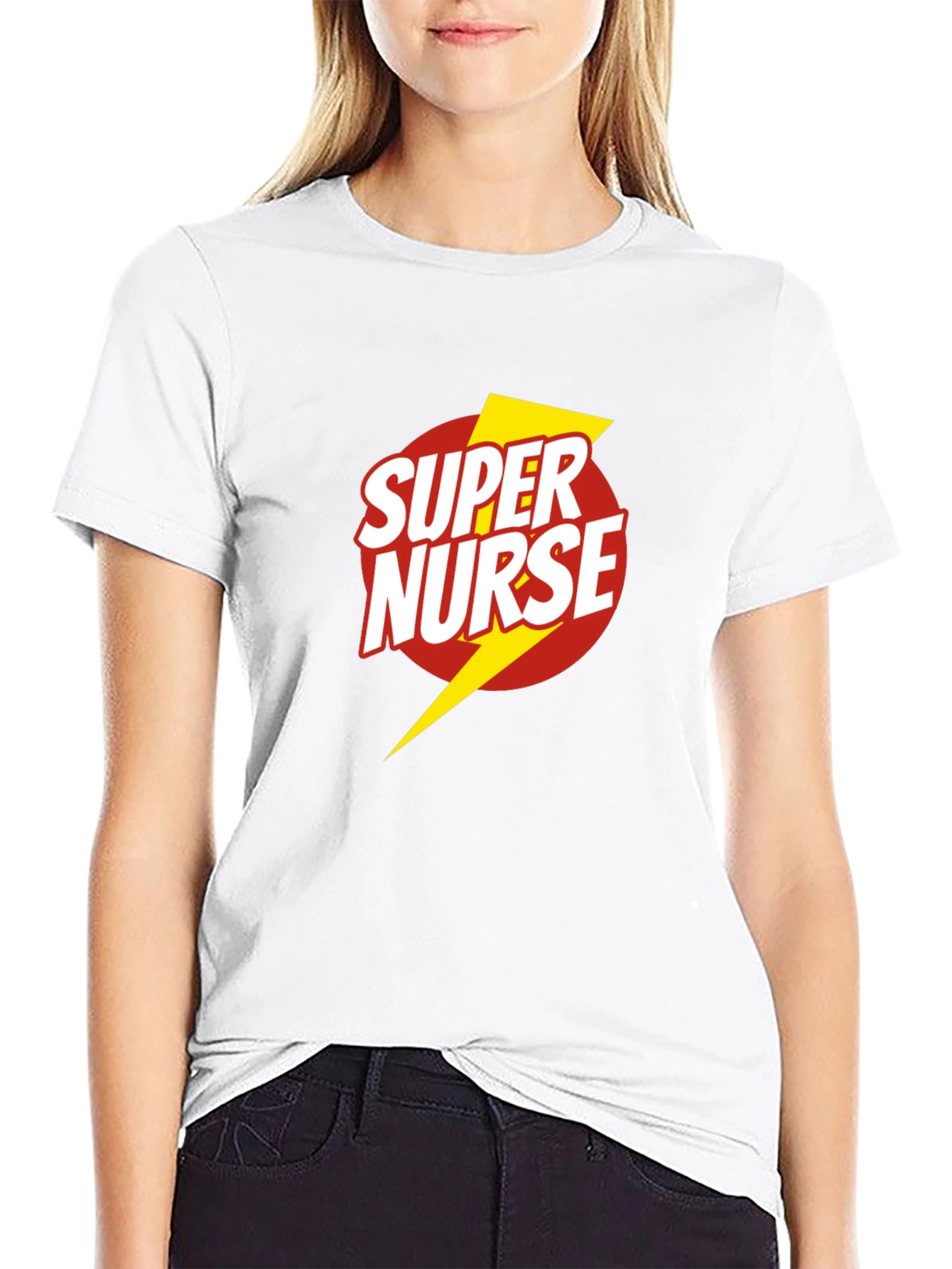 Super Nurse Graphic T-Shirt - Black