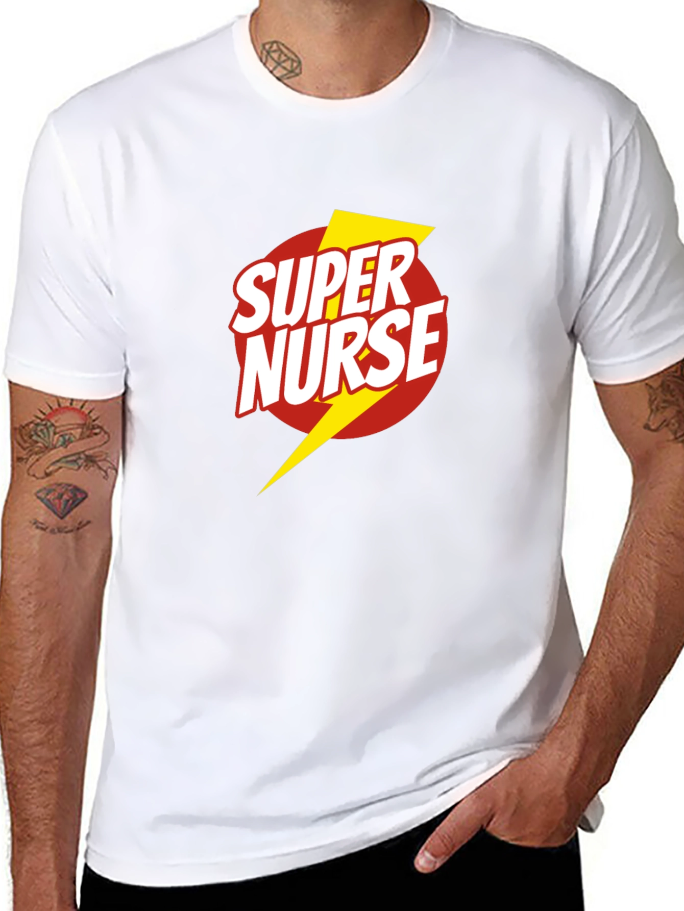 Super Nurse Graphic T-Shirt - Black