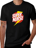 Super Nurse Graphic T-Shirt - Black