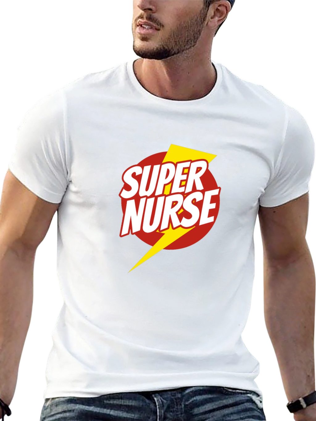 Super Nurse Graphic T-Shirt - Black