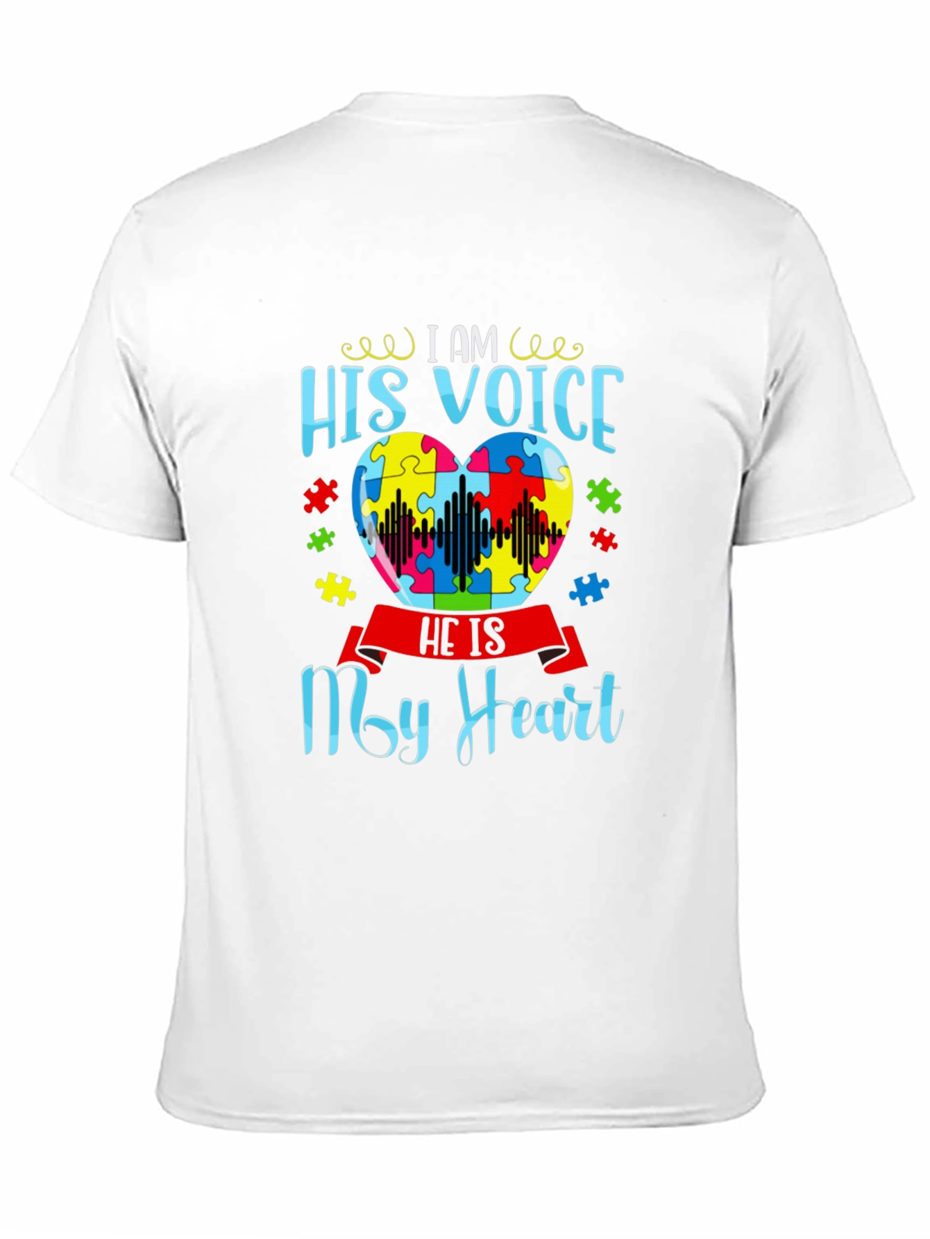 Autism Awareness His Voice My Heart T-Shirt