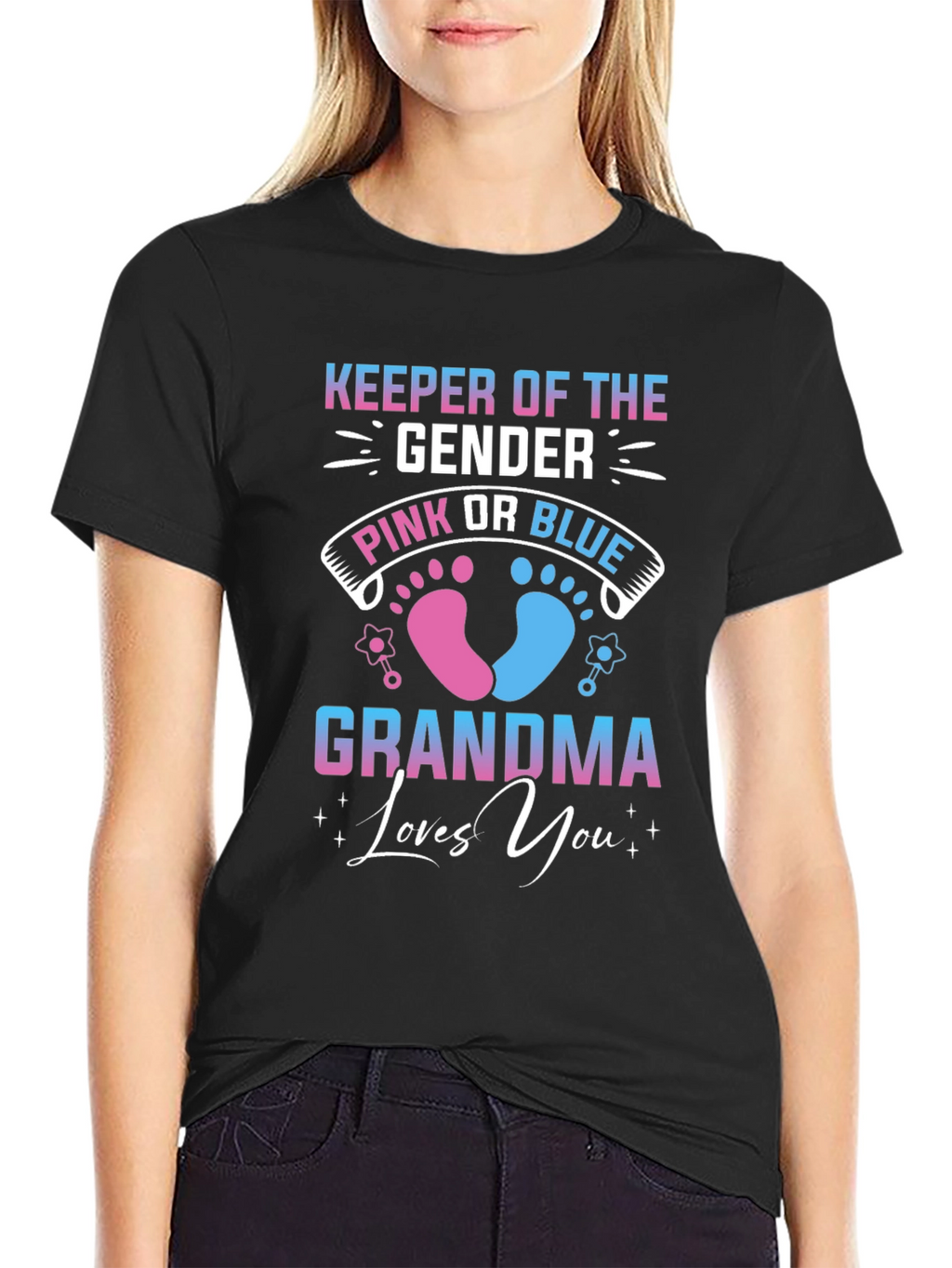 Gender Reveal Grandma T-Shirt - Keeper of the Gender